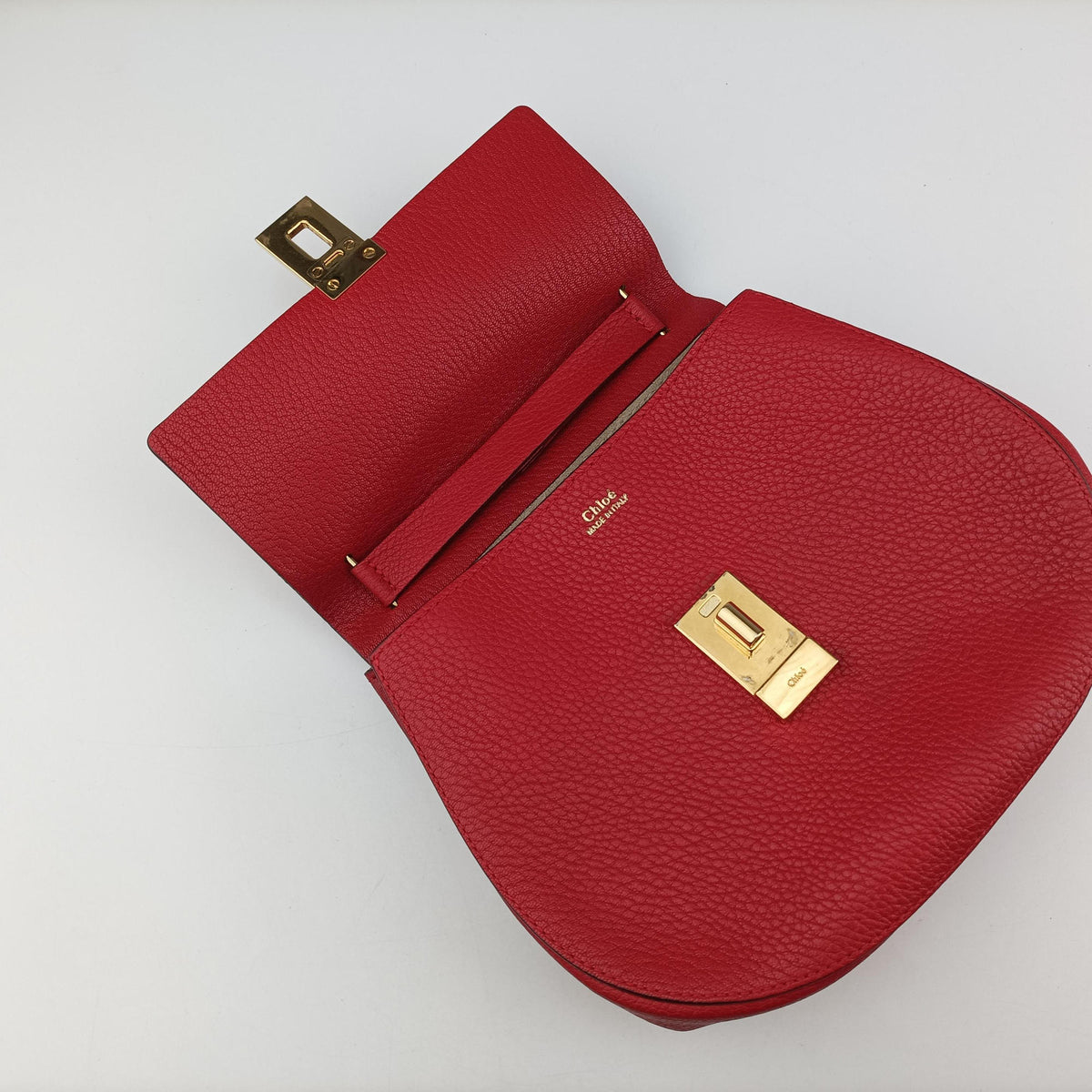 Secondhand Chloe DREW Red Leather shoulderbag | stylenewstar