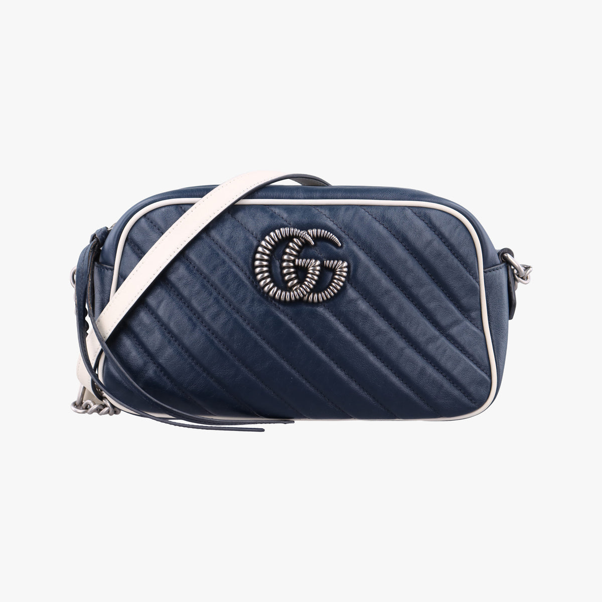 GG Marmont Blue Leather 447632 C031346796GGマーモント ブルー レザー 447632 C031346796