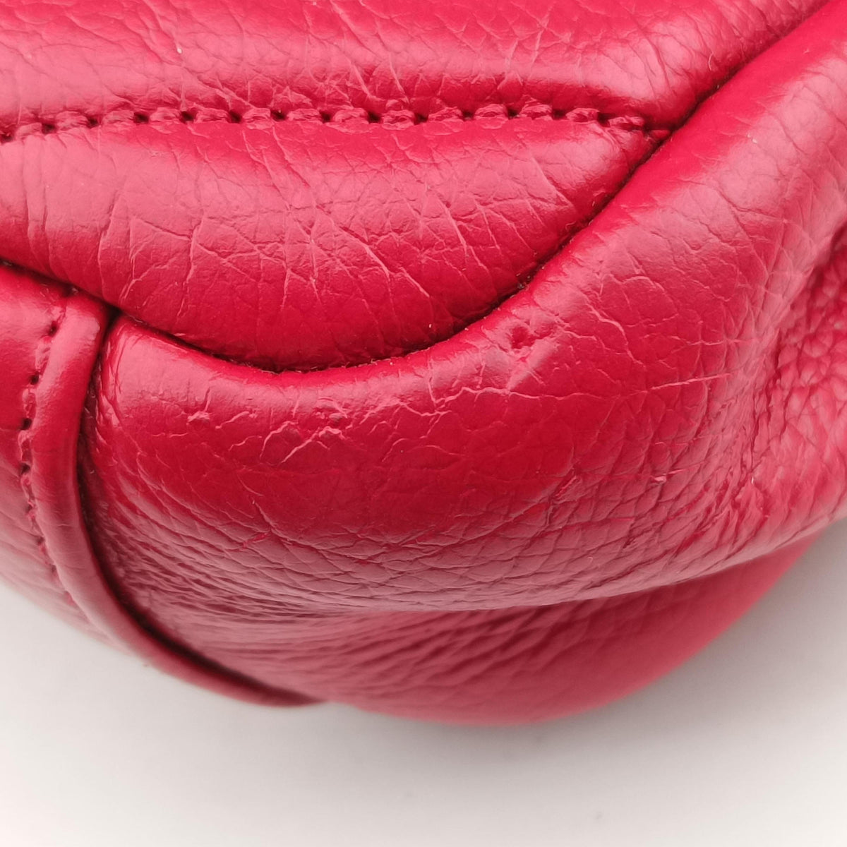 Pre-owned Yves Saint Laurent COLLEGE Red Leather 428056 shoulderbag | stylenewstar