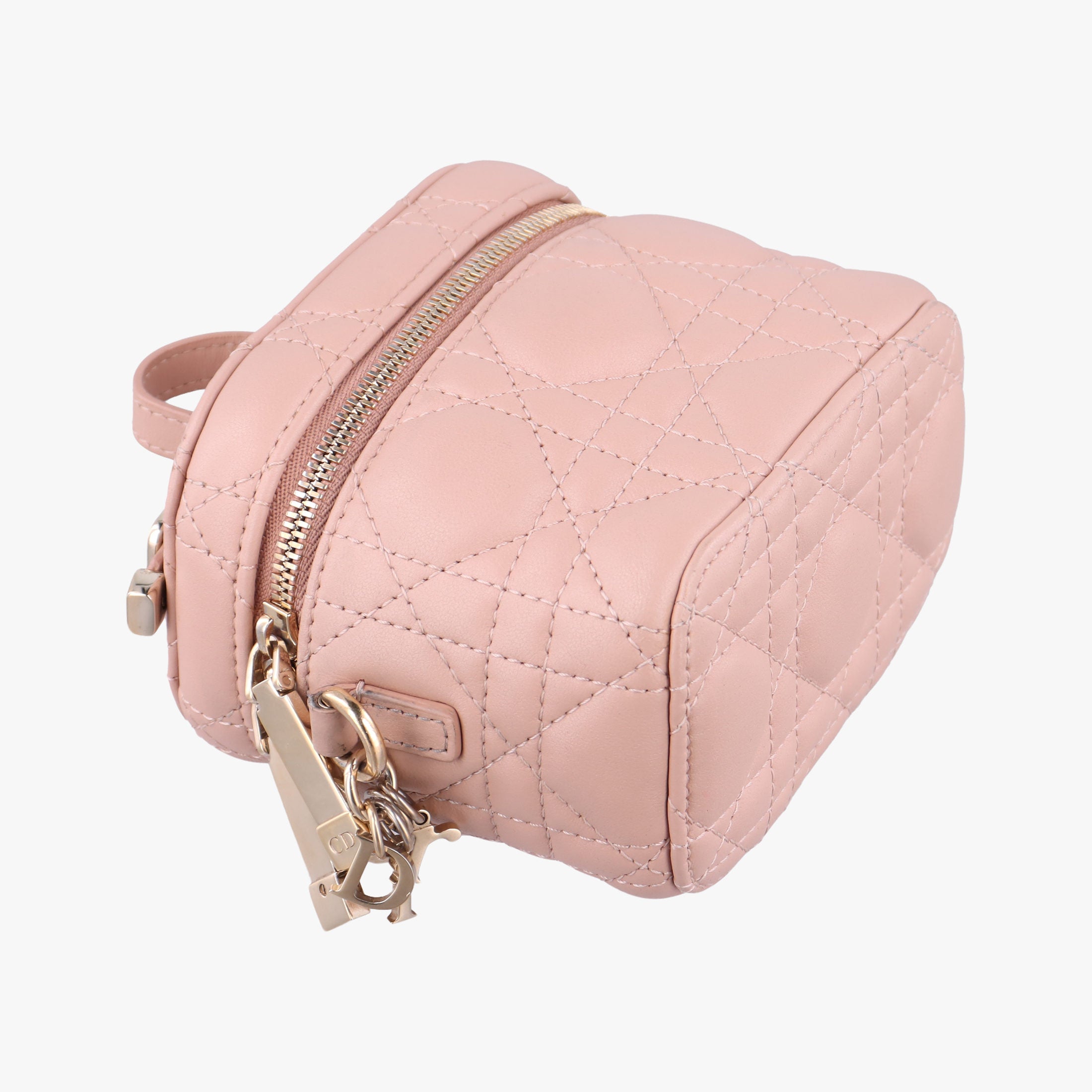 Lady Dior micro vanity Pink lambskin Lot number unknownレディディオール マイクロ ヴァニティ ピンク ラムスキン 製番不明