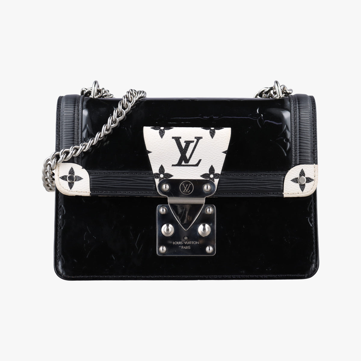 Wynwood PM Noir × White Monogram Canvas×Vernis×Epi M90445 NZ2119 IC Chipワインウッド PM ノワール×ホワイト モノグラムキャンバス×ヴェルニ×エピ M90445 NZ2119 ICチップ