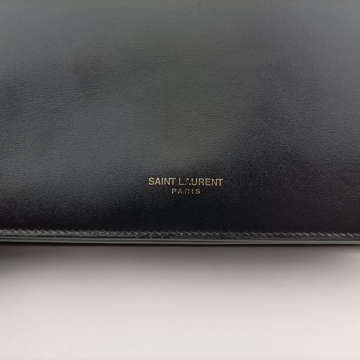 Pre-owned Yves Saint Laurent classic simple logo Black Leather 769162 shoulderbag | stylenewstar