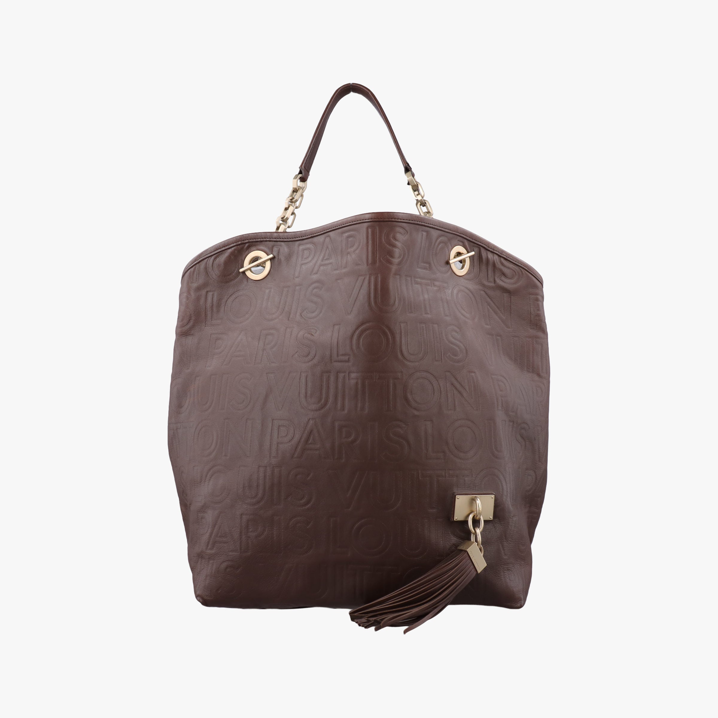 Secondhand Louis Vuitton Whisper Moka Monogram Paris Souple Leather M95828 shoulderbag | stylenewstar