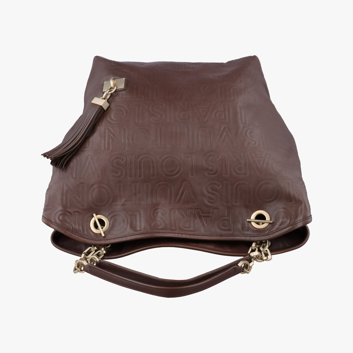 Secondhand Louis Vuitton Whisper Moka Monogram Paris Souple Leather M95828 shoulderbag | stylenewstar