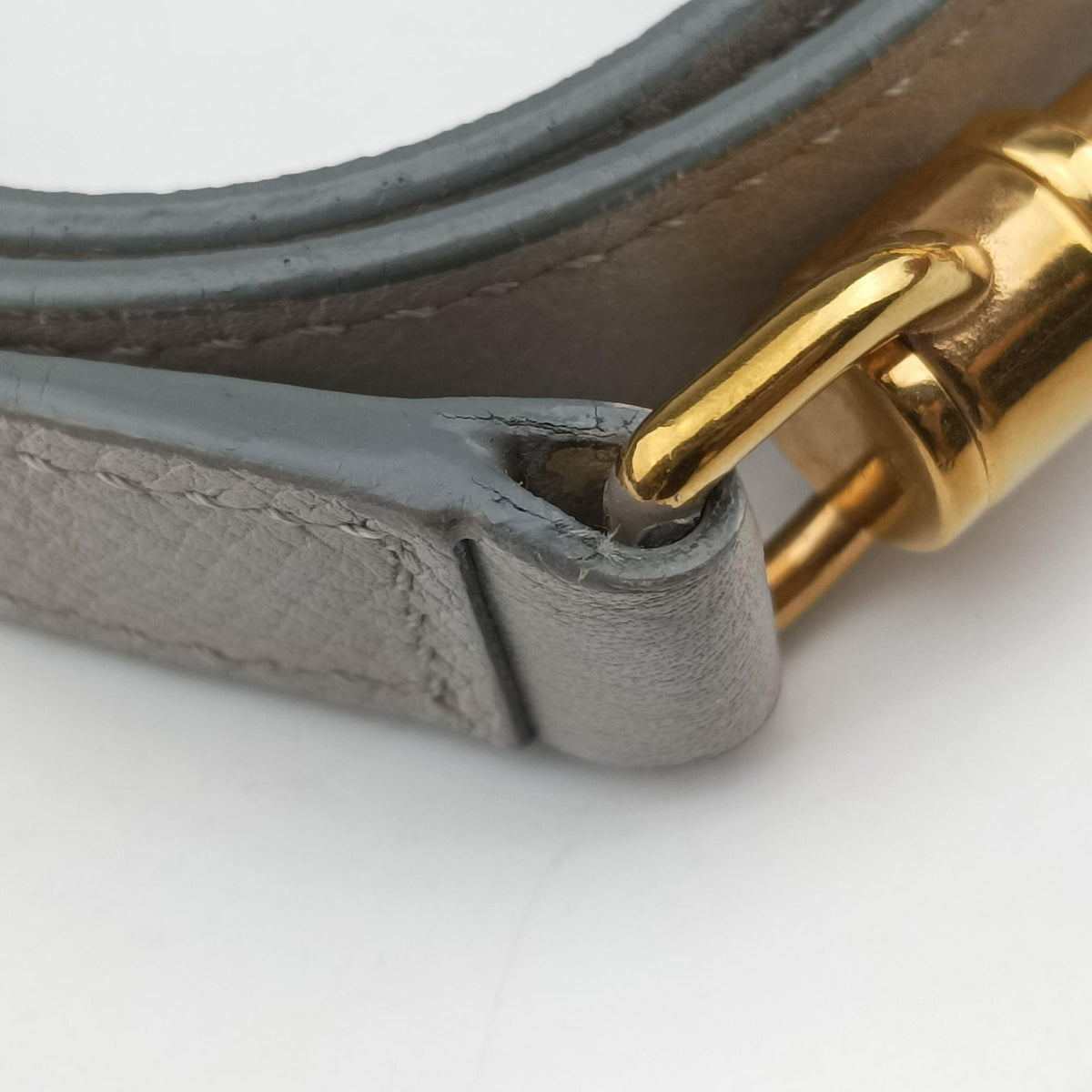 Belt Mini Grey Leather W-CU-2197ベルトミニ グレー レザー W-CU-2197