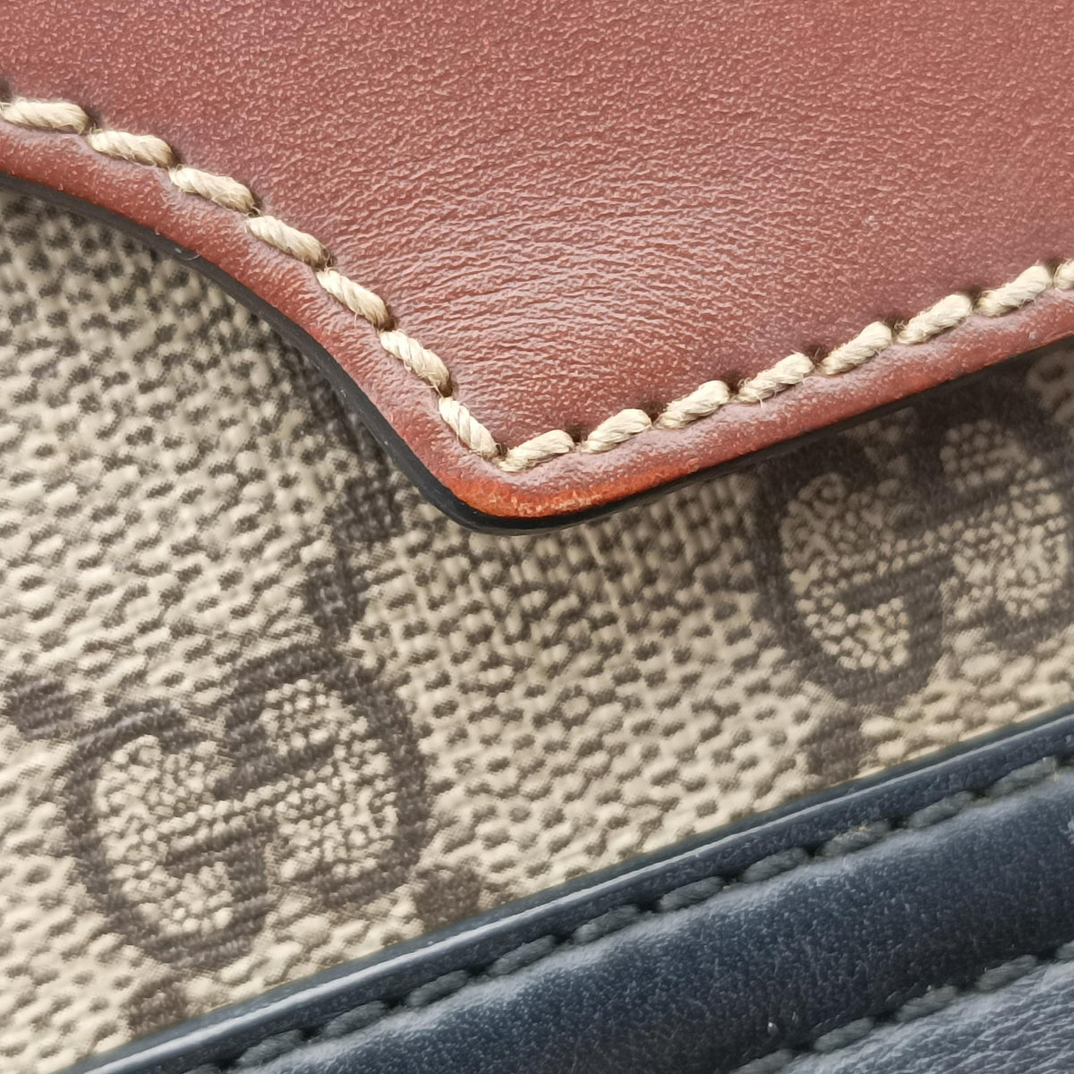Padlock Beige×black PVC coated canvas×leather 453188 G032655743パドロック ベージュ×ブラック PVCコーティングキャンバス×レザー 453188 G032655743