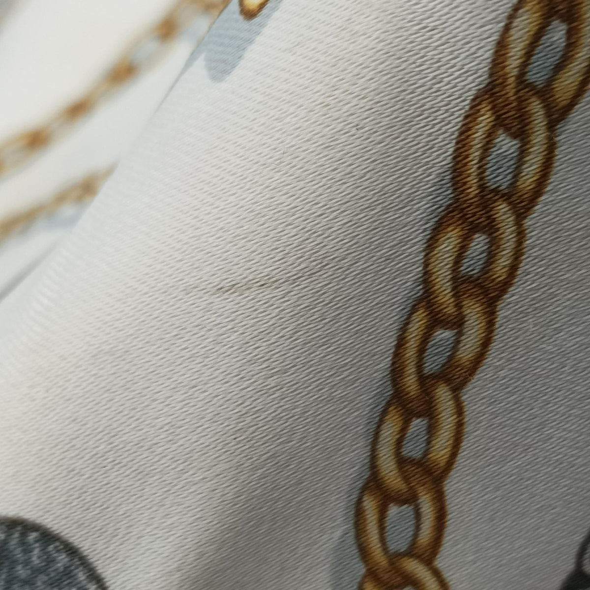 Chain Pattern Tote White Satin 153009 チェーン柄トート ホワイト シルク 153009