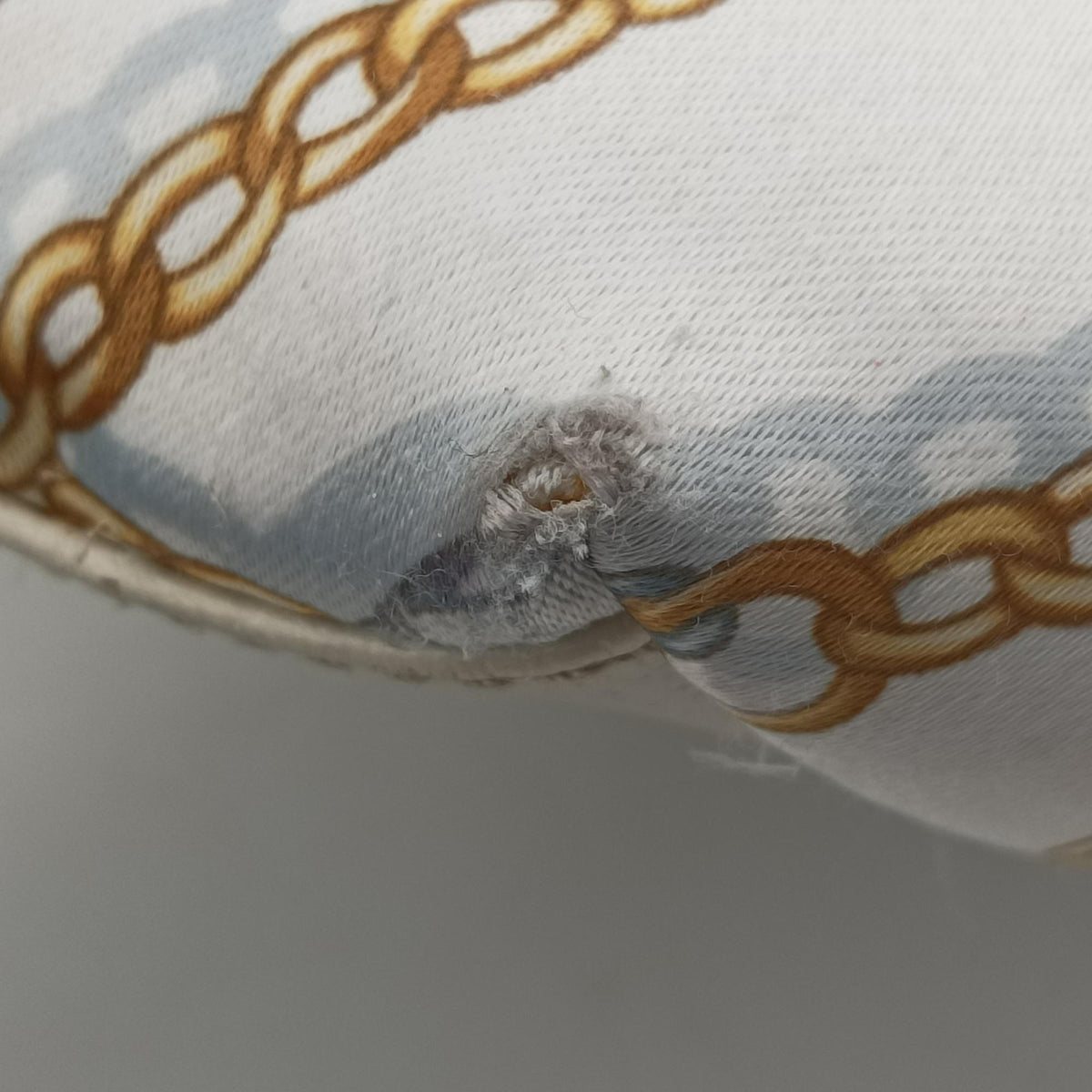 Chain Pattern Tote White Satin 153009 チェーン柄トート ホワイト シルク 153009
