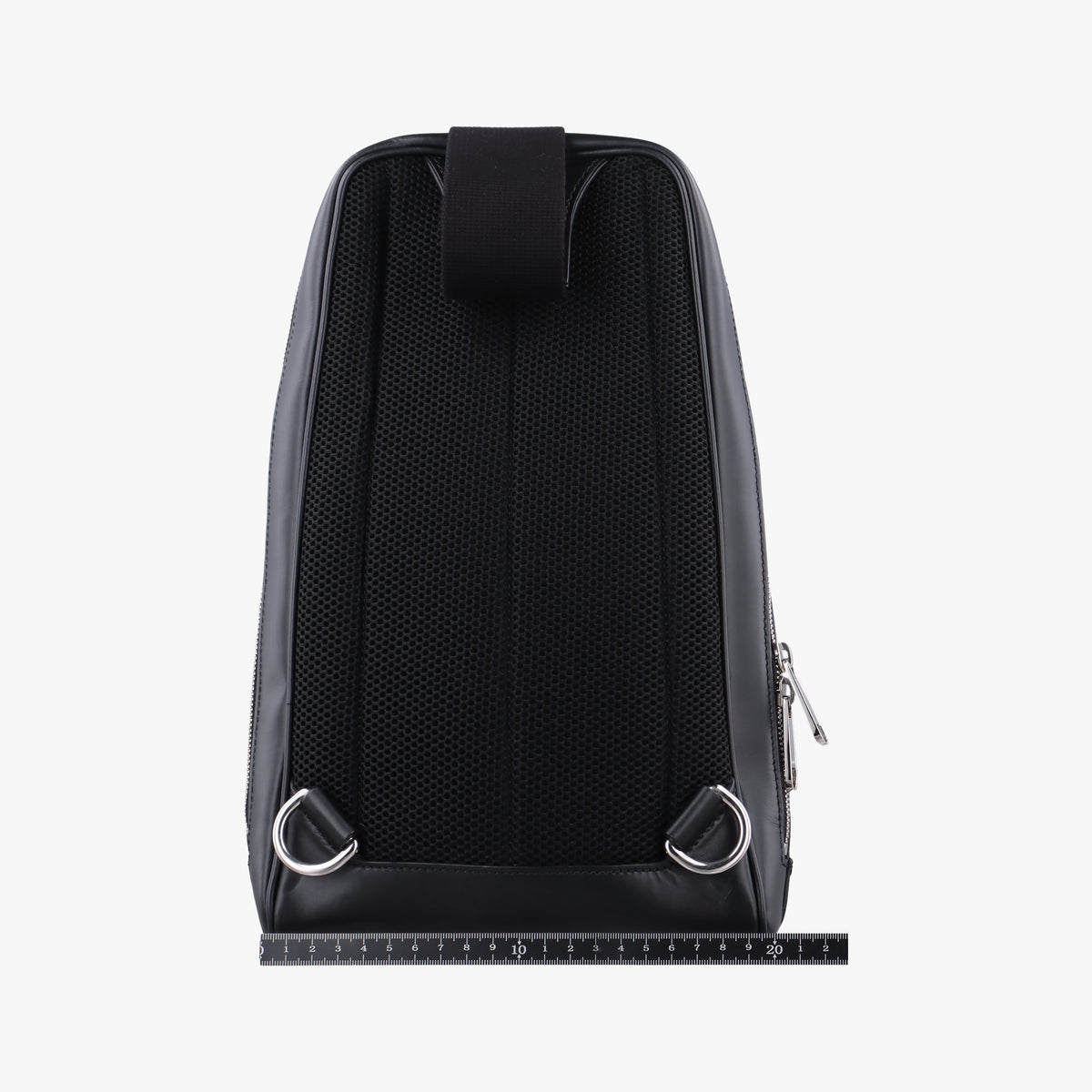 Pre-owned Gucci Stripe Line Black Leather 450970 bum bag/waist bag | stylenewstar
