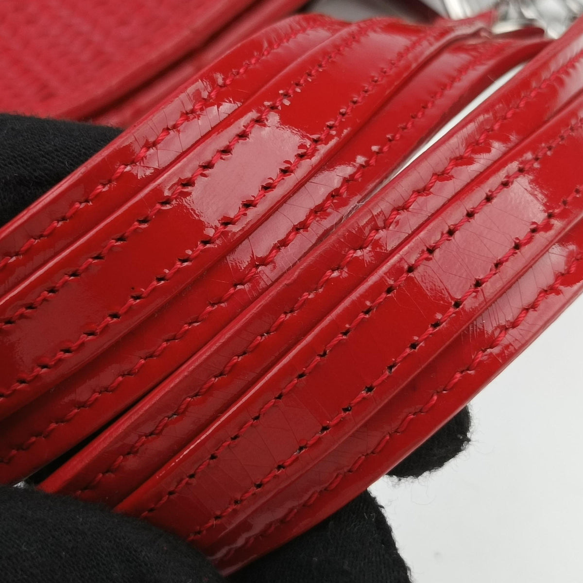 Soft Lady Dior INTRECCIATO Tote Red lambskin 01-RU-0058ソフト レディディオール イントレチャート トート レッド ラムスキン 01-RU-0058
