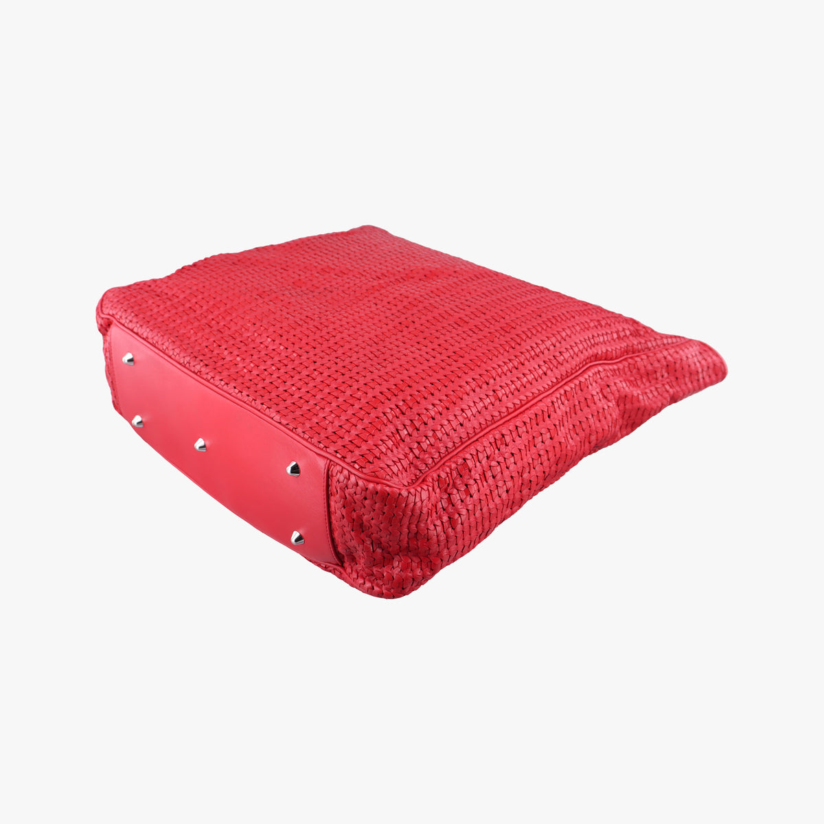 Soft Lady Dior INTRECCIATO Tote Red lambskin 01-RU-0058ソフト レディディオール イントレチャート トート レッド ラムスキン 01-RU-0058