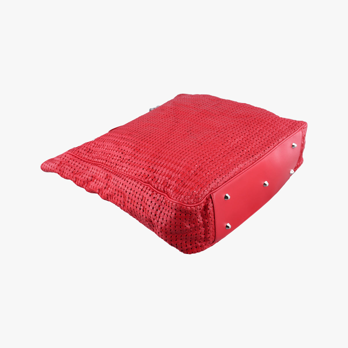 Soft Lady Dior INTRECCIATO Tote Red lambskin 01-RU-0058ソフト レディディオール イントレチャート トート レッド ラムスキン 01-RU-0058