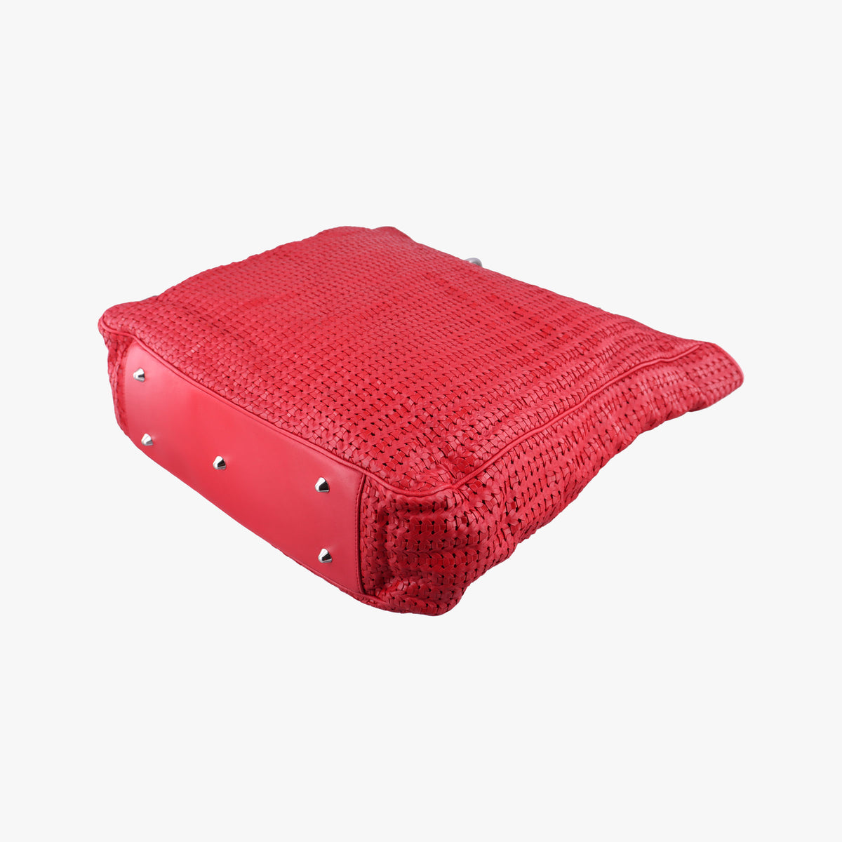 Soft Lady Dior INTRECCIATO Tote Red lambskin 01-RU-0058ソフト レディディオール イントレチャート トート レッド ラムスキン 01-RU-0058