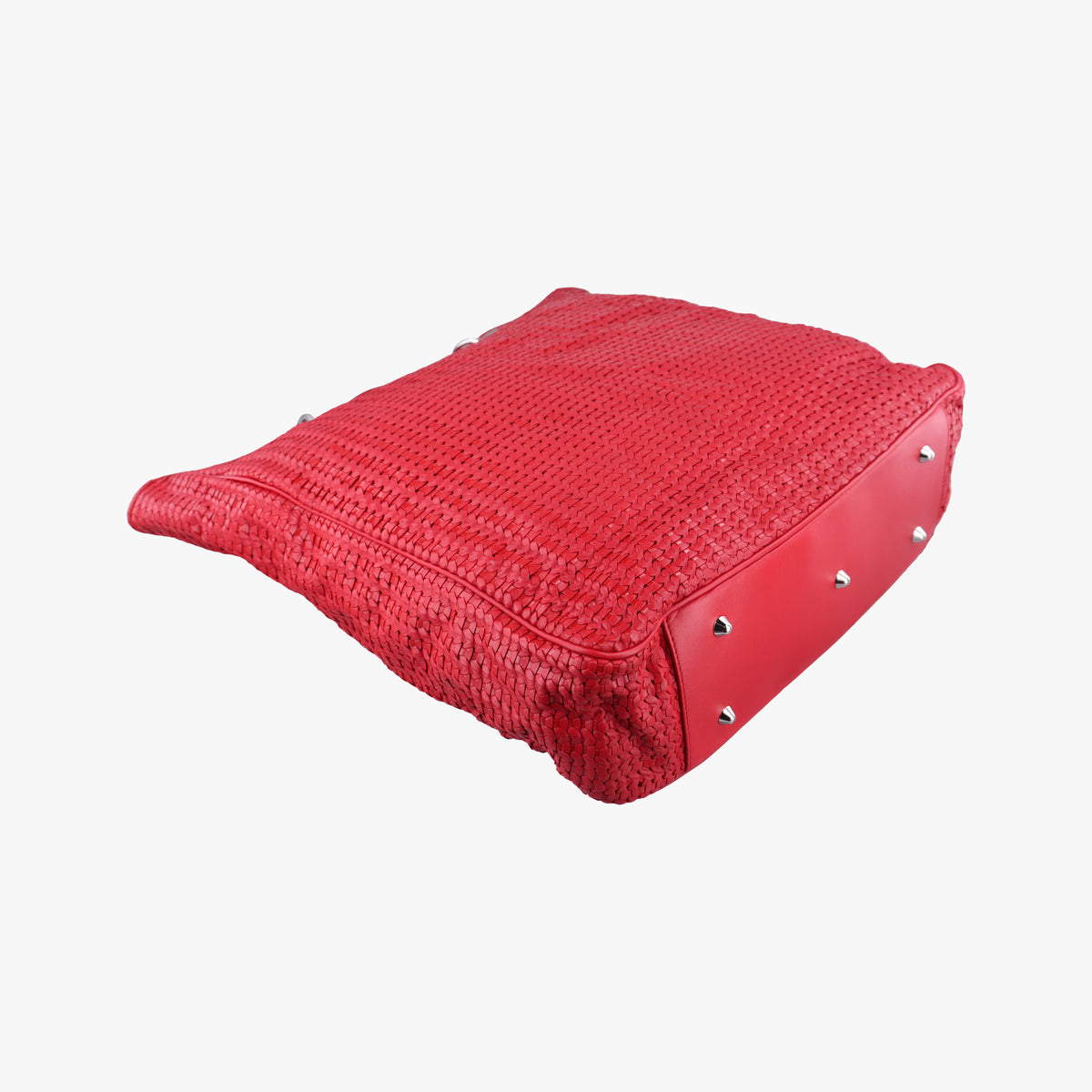 Soft Lady Dior INTRECCIATO Tote Red lambskin 01-RU-0058ソフト レディディオール イントレチャート トート レッド ラムスキン 01-RU-0058
