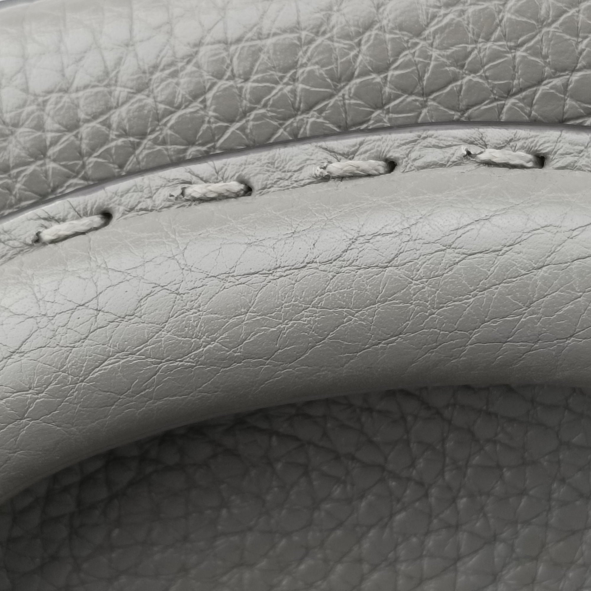 Pre-owned Fendi FF Logo Gloria Grey Leather 8BH367 shoulderbag | stylenewstar
