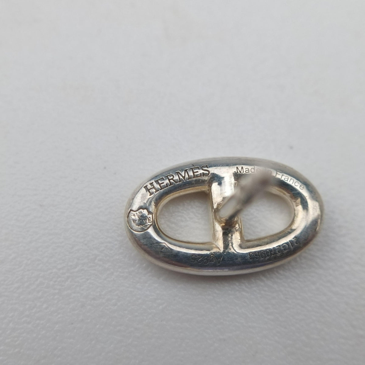 Pre-owned Hermes Chaine d'Ancre Farandole TPM Silver Ag925 earring | stylenewstar