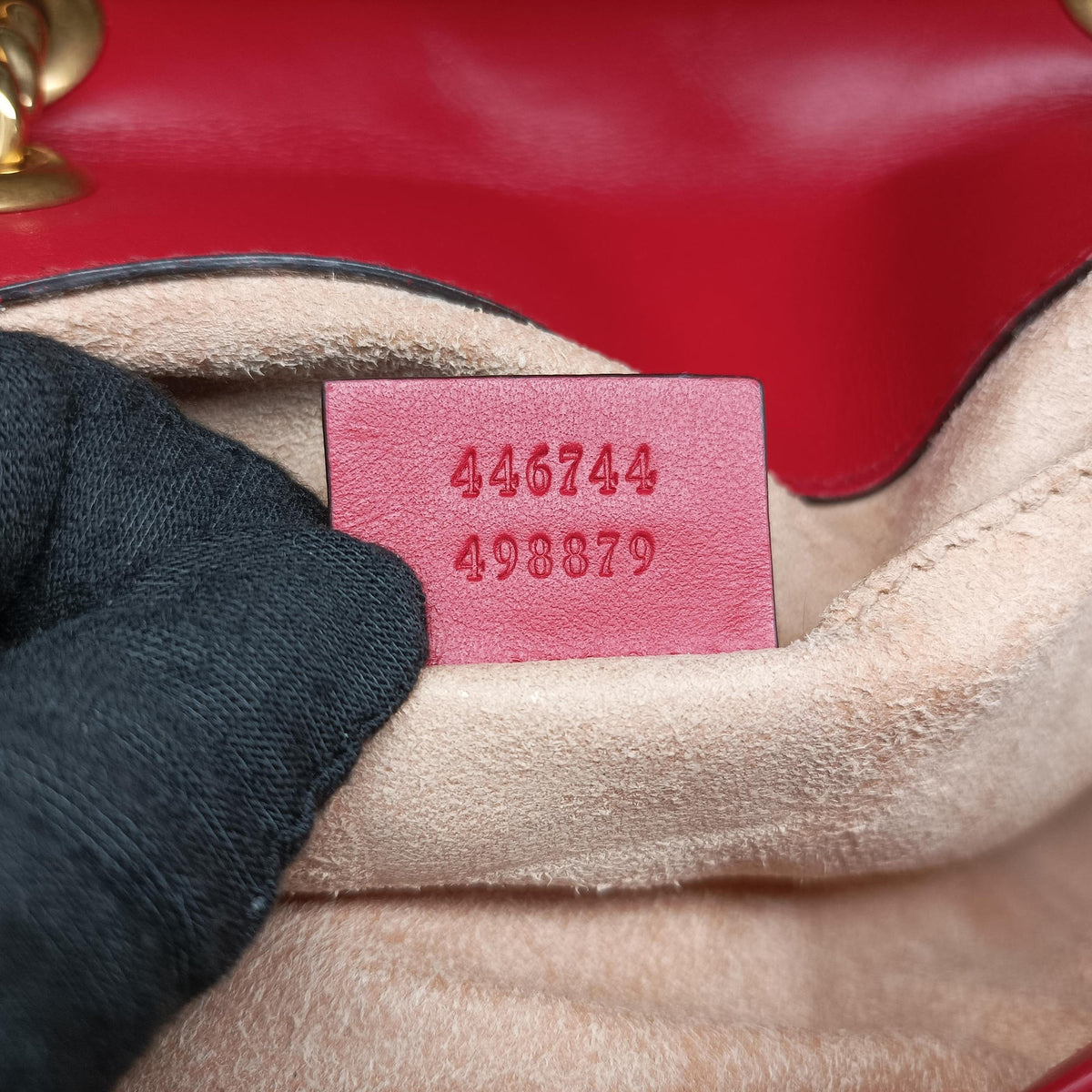 GG Marmont Red Leather 446744 C028395167GGマーモント レッド レザー 446744 C028395167