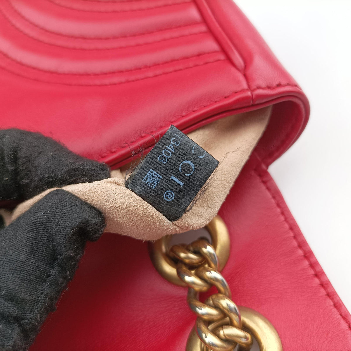 GG Marmont Red Leather 446744 F031913403GGマーモント レッド レザー 446744 F031913403