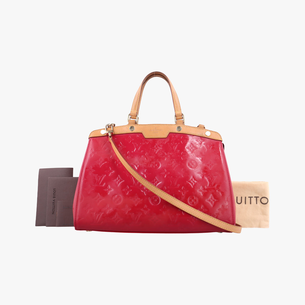 Pre-owned Louis Vuitton Brea MM ROSE INDIEN Vernis M91798 shoulderbag | stylenewstar
