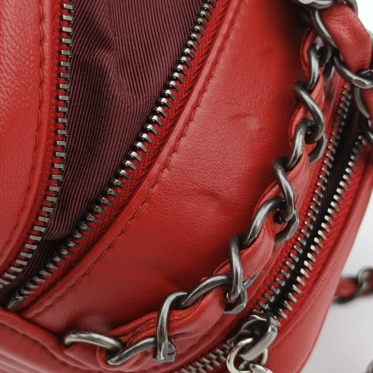 Coco Boy Camera Case Red lambskin A92655 20628491ココボーイ カメラケース レッド ラムスキン A92655 20628491