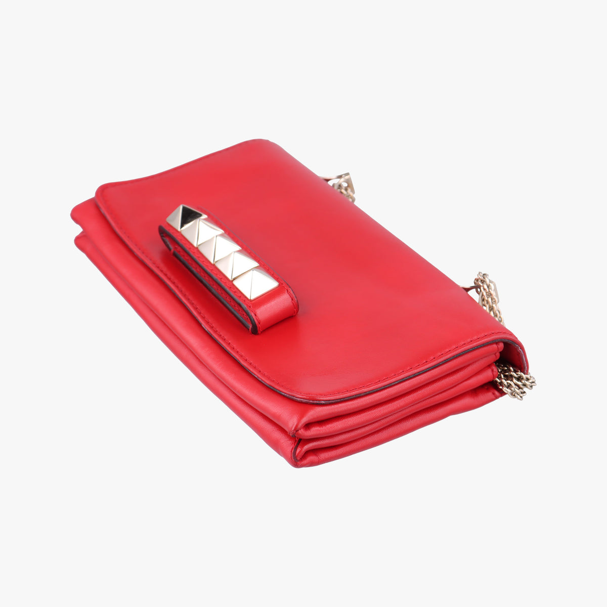 Pre-owned Valentino Rockstud Va Va Voom Red Leather shoulderbag | stylenewstar