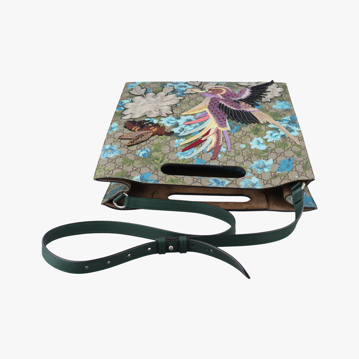 Pre-owned Gucci GG Supreme Linea C Blooms GucciGhost Beige×Multicolour PVC coated canvas 414476 shoulderbag | stylenewstar