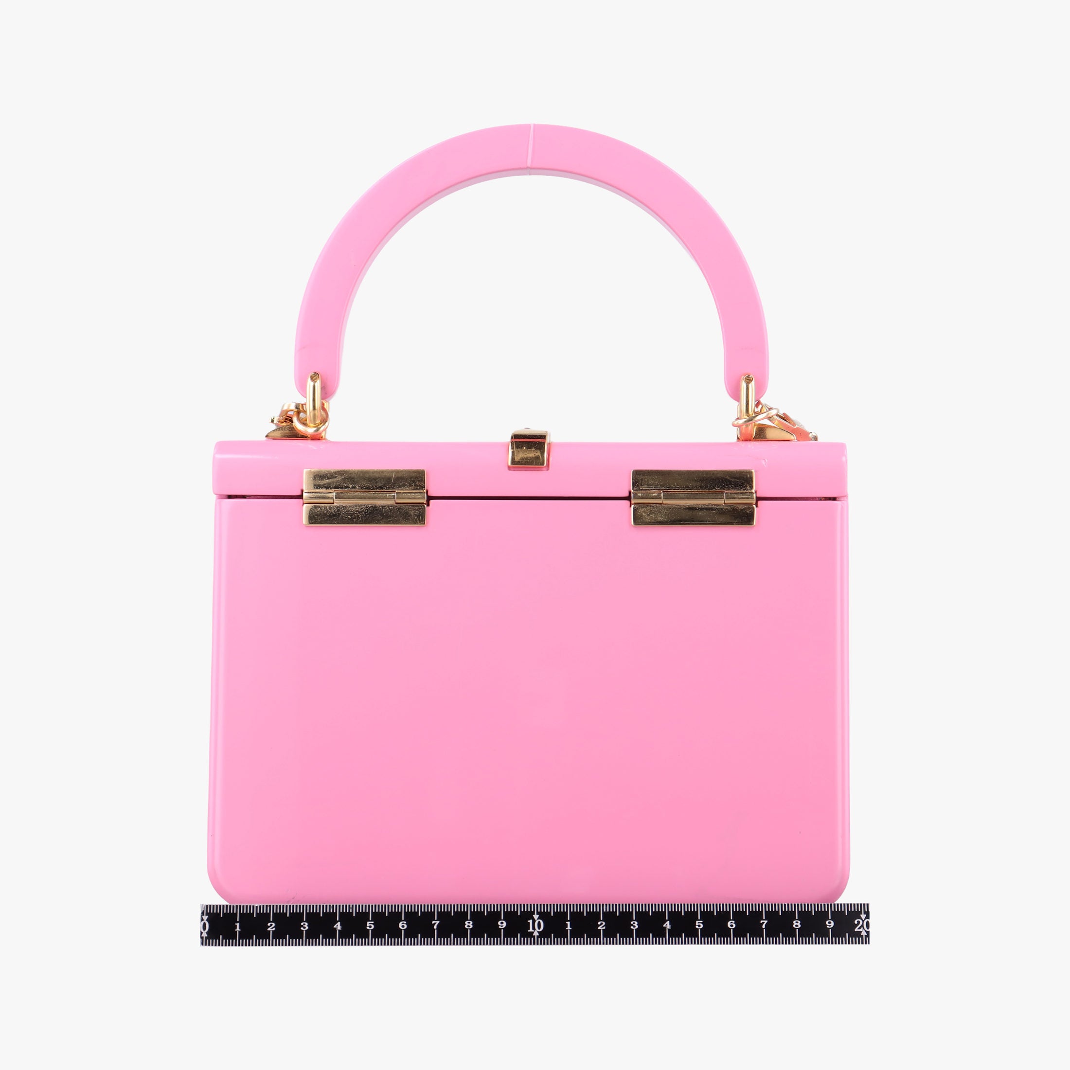 Pre-owned Gucci Sylvie 1969 Acrylic Mini Hand Pink Acrylic 589482 shoulderbag | stylenewstar