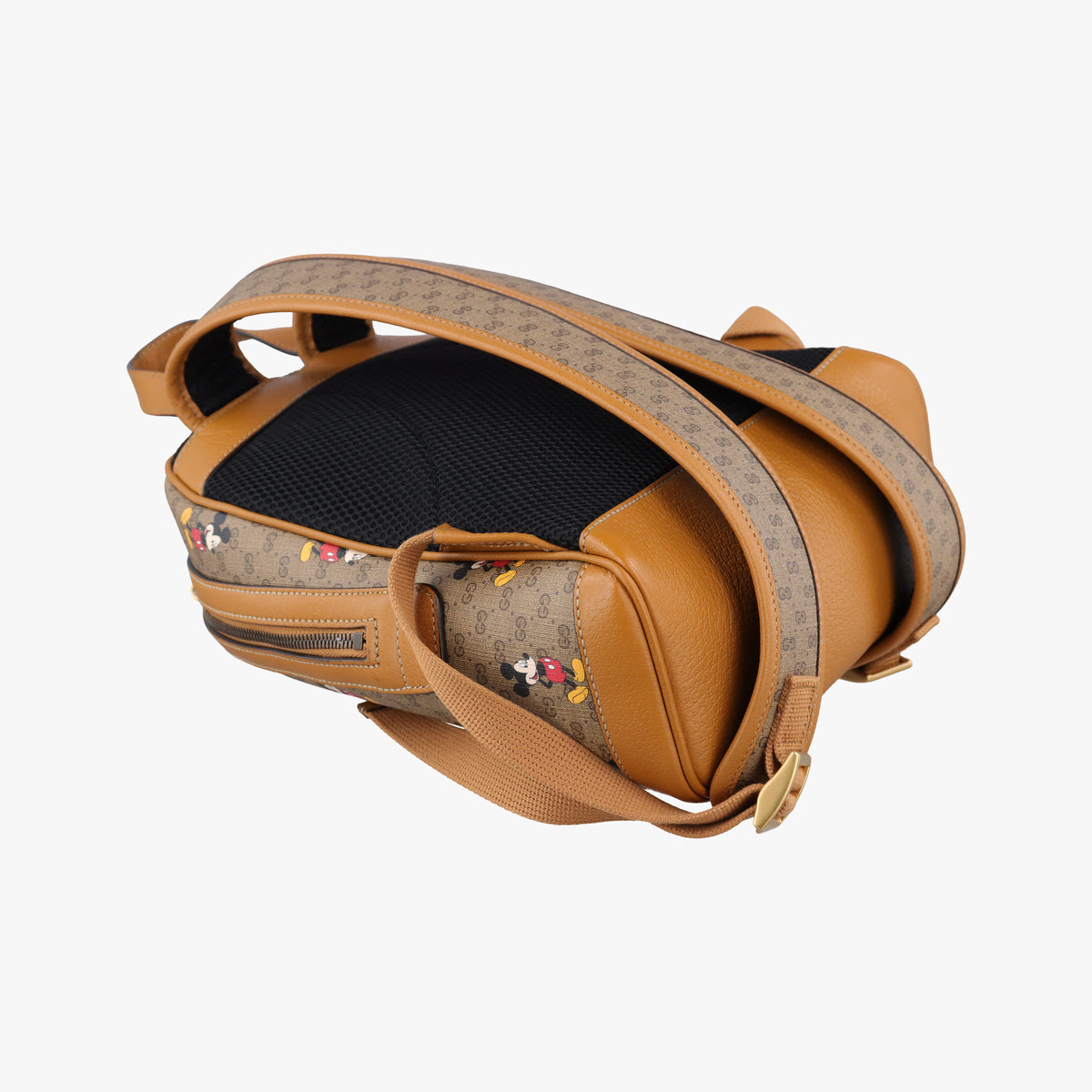 The Three Little Pigs Brown PVC coated canvas × leather 552884 E032209238三匹のこぶた ブラウン PVCコーティングキャンバス×レザー 552884 E032209238