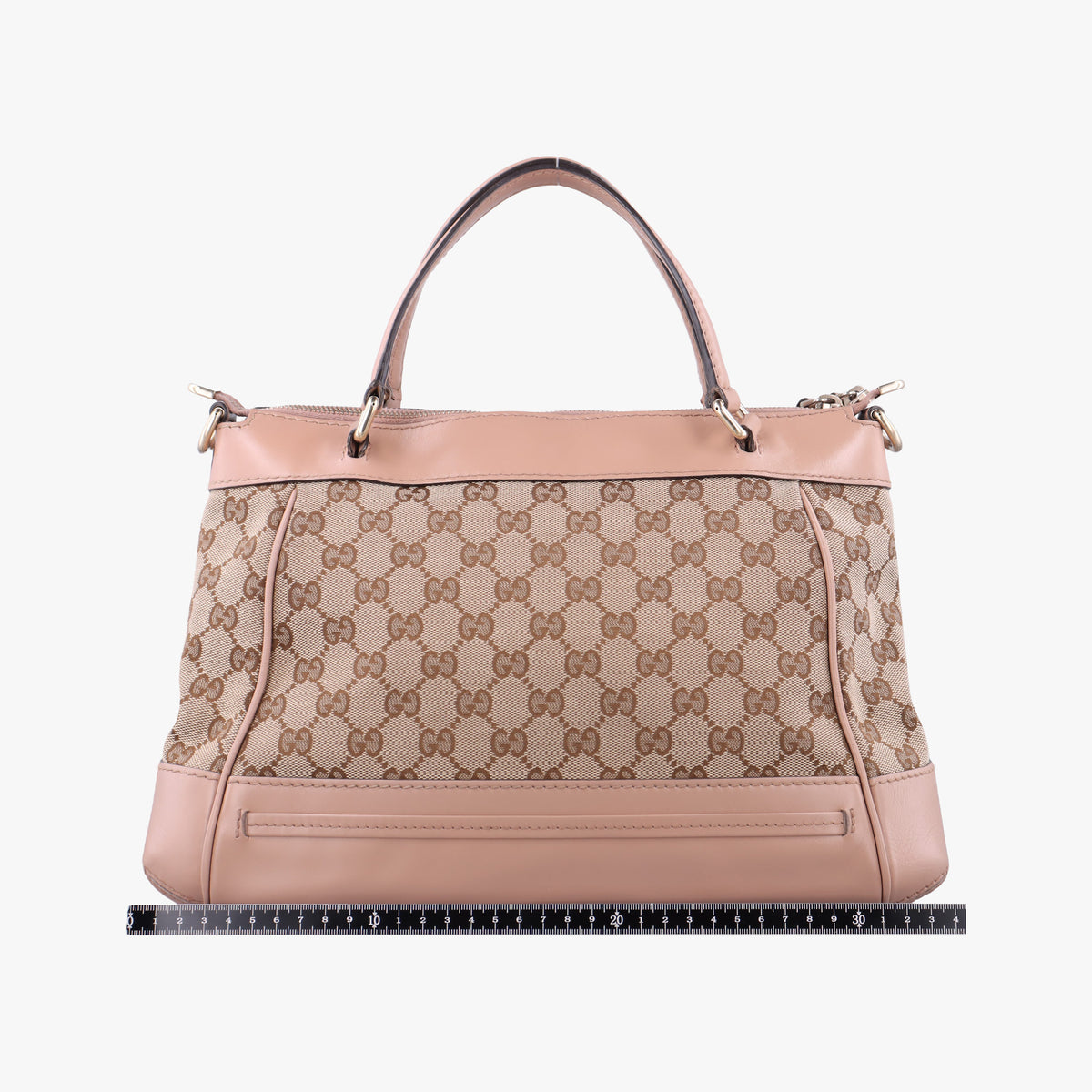 Mayfair Bow Tote Beige×pink Canvas×Leather 269894 G014882391メイフェア ボウ トート ベージュx ピンク キャンバス×レザー 269894 G014882391