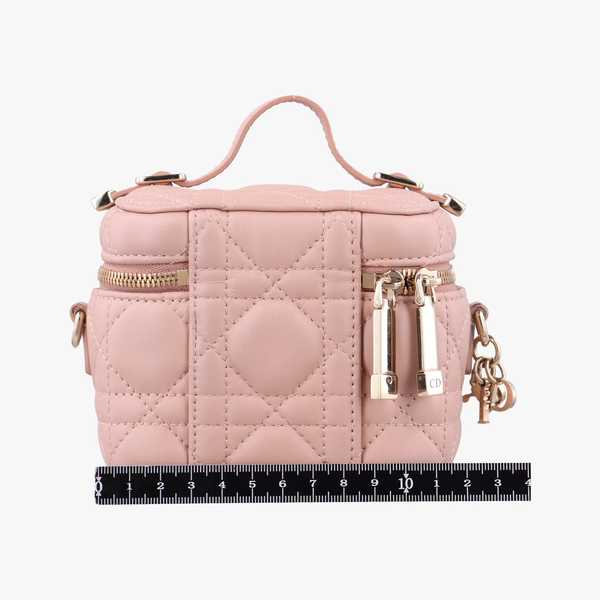 Lady Dior micro vanity Pink lambskin Lot number unknownレディディオール マイクロ ヴァニティ ピンク ラムスキン 製番不明
