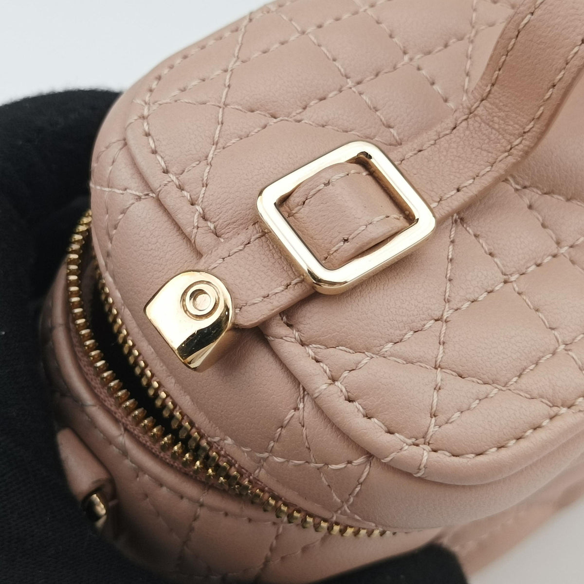 Lady Dior micro vanity Pink lambskin Lot number unknownレディディオール マイクロ ヴァニティ ピンク ラムスキン 製番不明