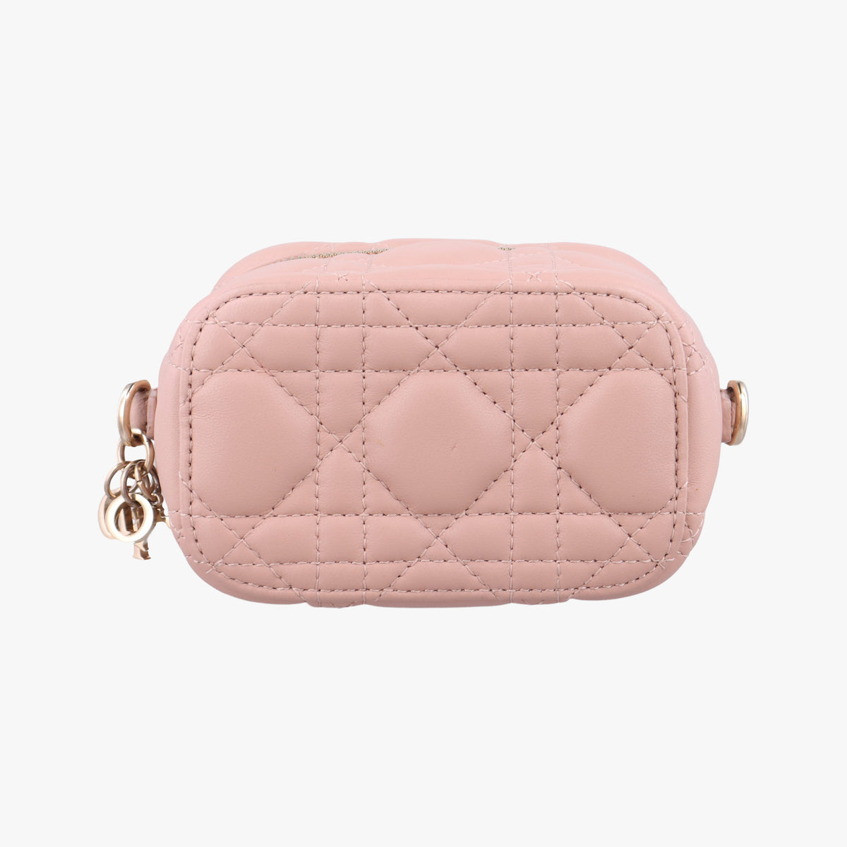 Lady Dior micro vanity Pink lambskin Lot number unknownレディディオール マイクロ ヴァニティ ピンク ラムスキン 製番不明