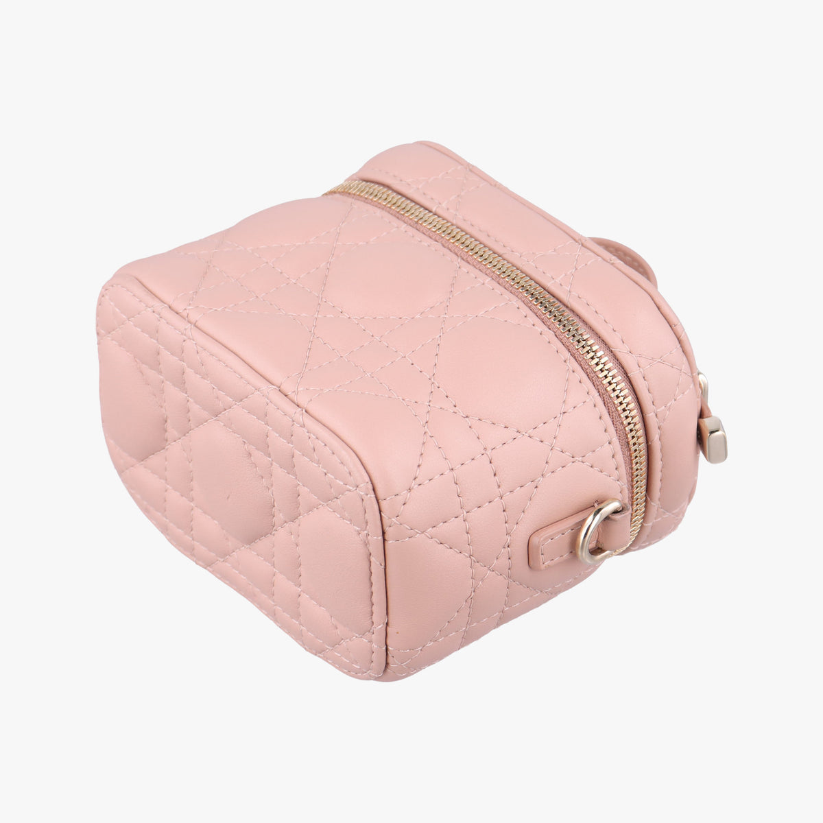 Lady Dior micro vanity Pink lambskin Lot number unknownレディディオール マイクロ ヴァニティ ピンク ラムスキン 製番不明