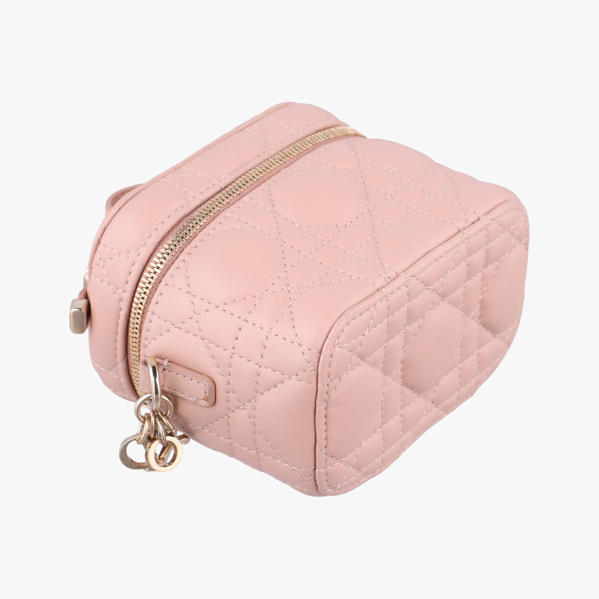 Lady Dior micro vanity Pink lambskin Lot number unknownレディディオール マイクロ ヴァニティ ピンク ラムスキン 製番不明
