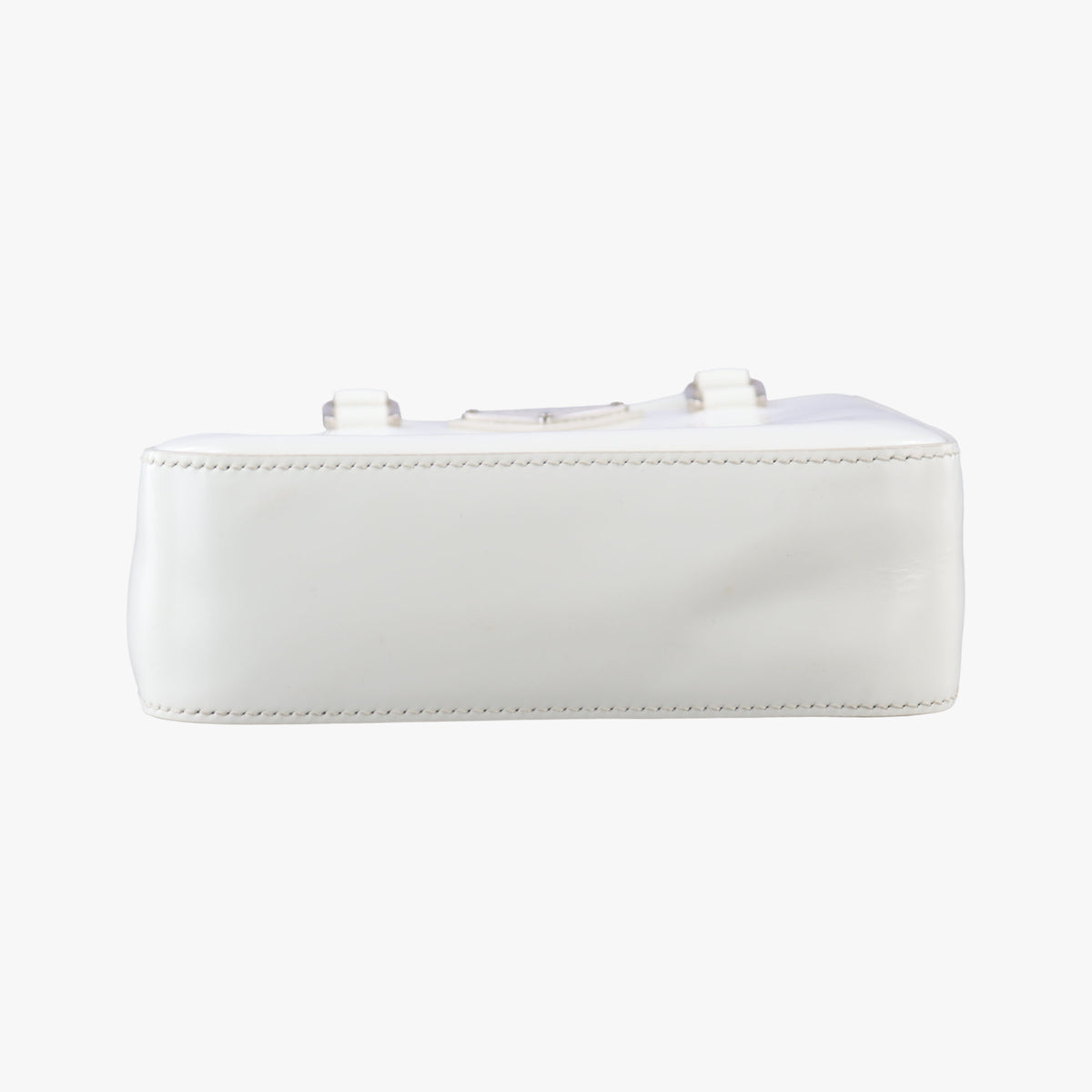 Mirror Tote White Leather 1BA331 31/Aミラートート ホワイト レザー 1BA331 31/A