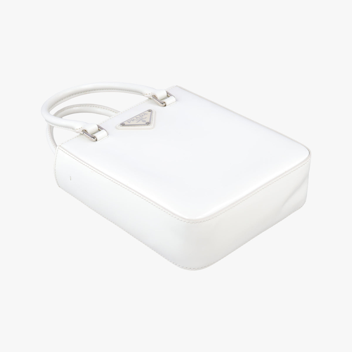 Mirror Tote White Leather 1BA331 31/Aミラートート ホワイト レザー 1BA331 31/A