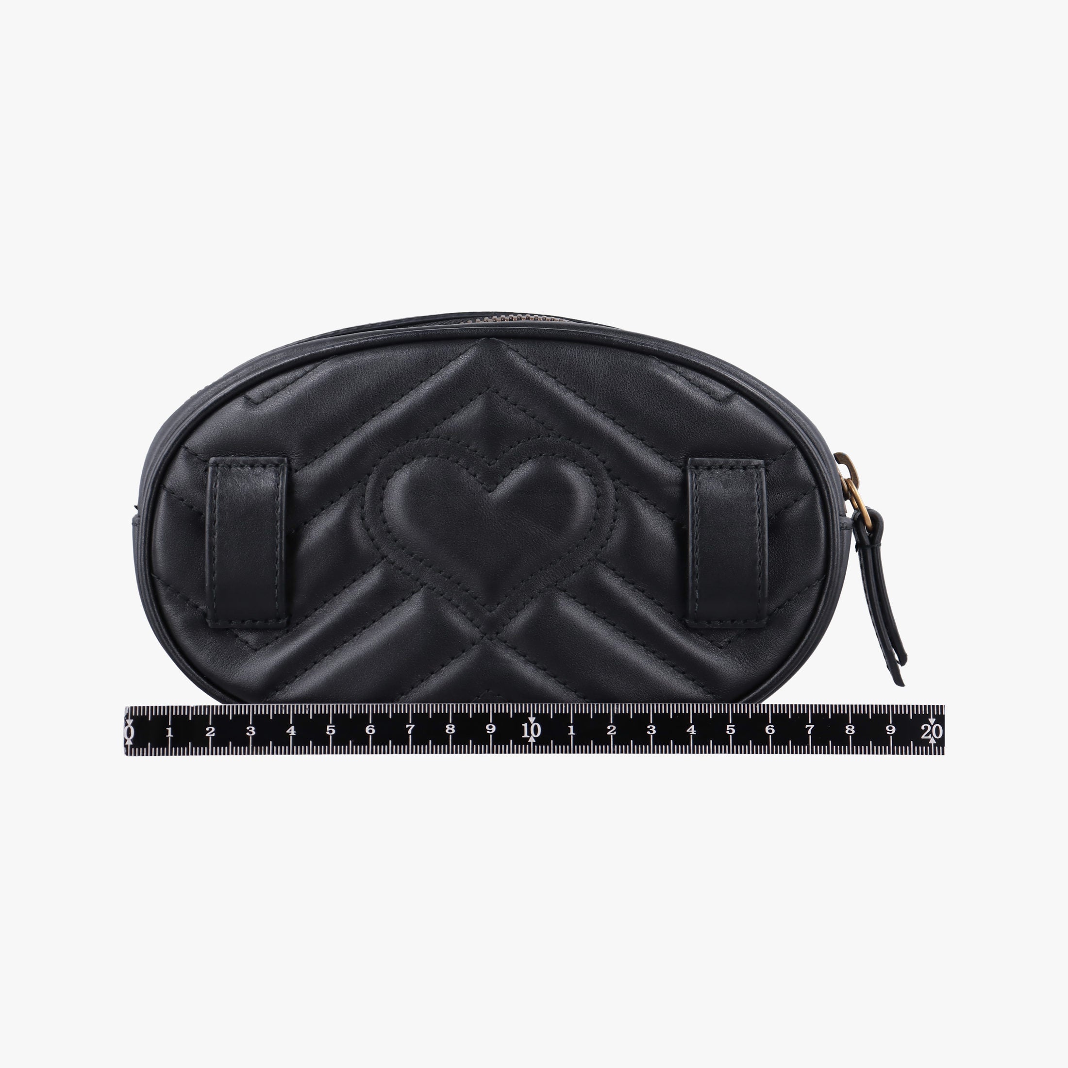 Vintage Gucci GG Marmont Black Leather 476434 bum bag/waist bag | stylenewstar