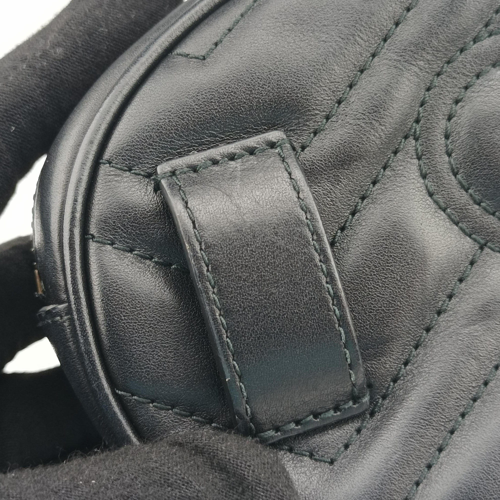 Vintage Gucci GG Marmont Black Leather 476434 bum bag/waist bag | stylenewstar