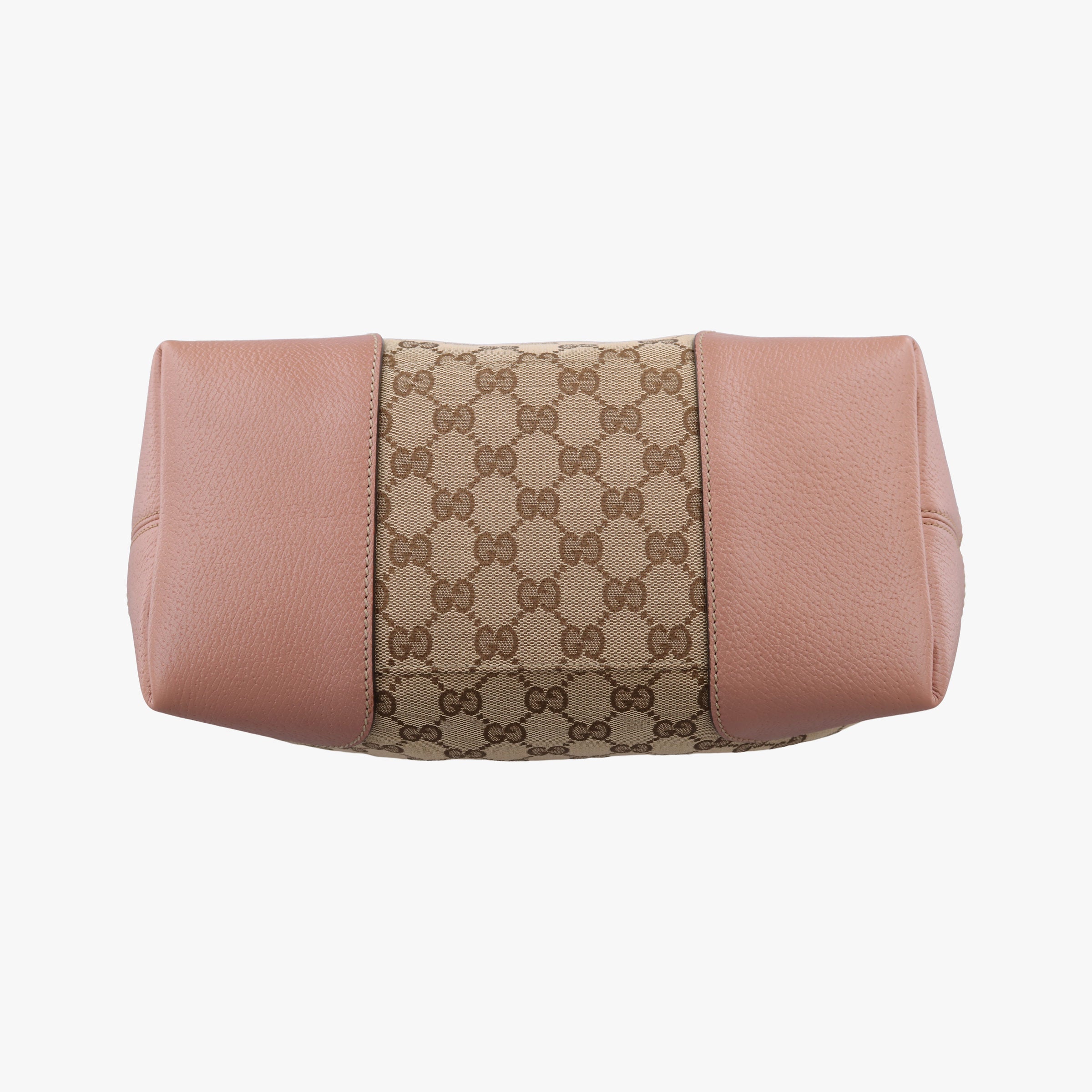 Pre-owned Gucci Guccissima Bree khaki×pink Canvas×Leather 353120 handbag | stylenewstar
