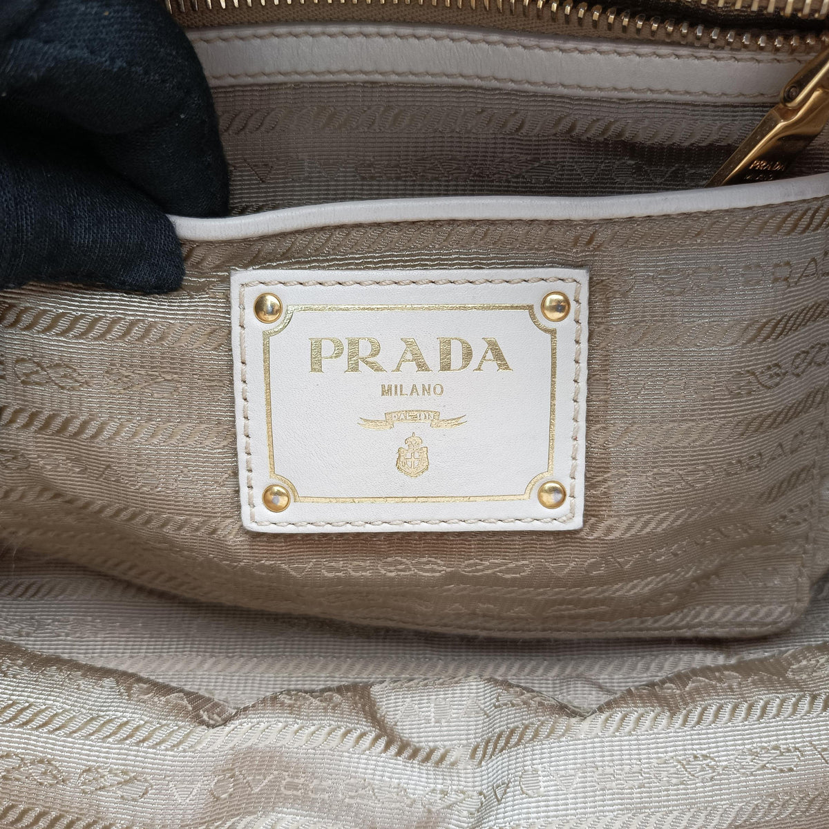 Canapa Logo khaki×White Canvas×Leather BN2832 194/Aカナパ ロゴ リボン カーキ×ホワイト キャンバス×レザー BN2832 194/A
