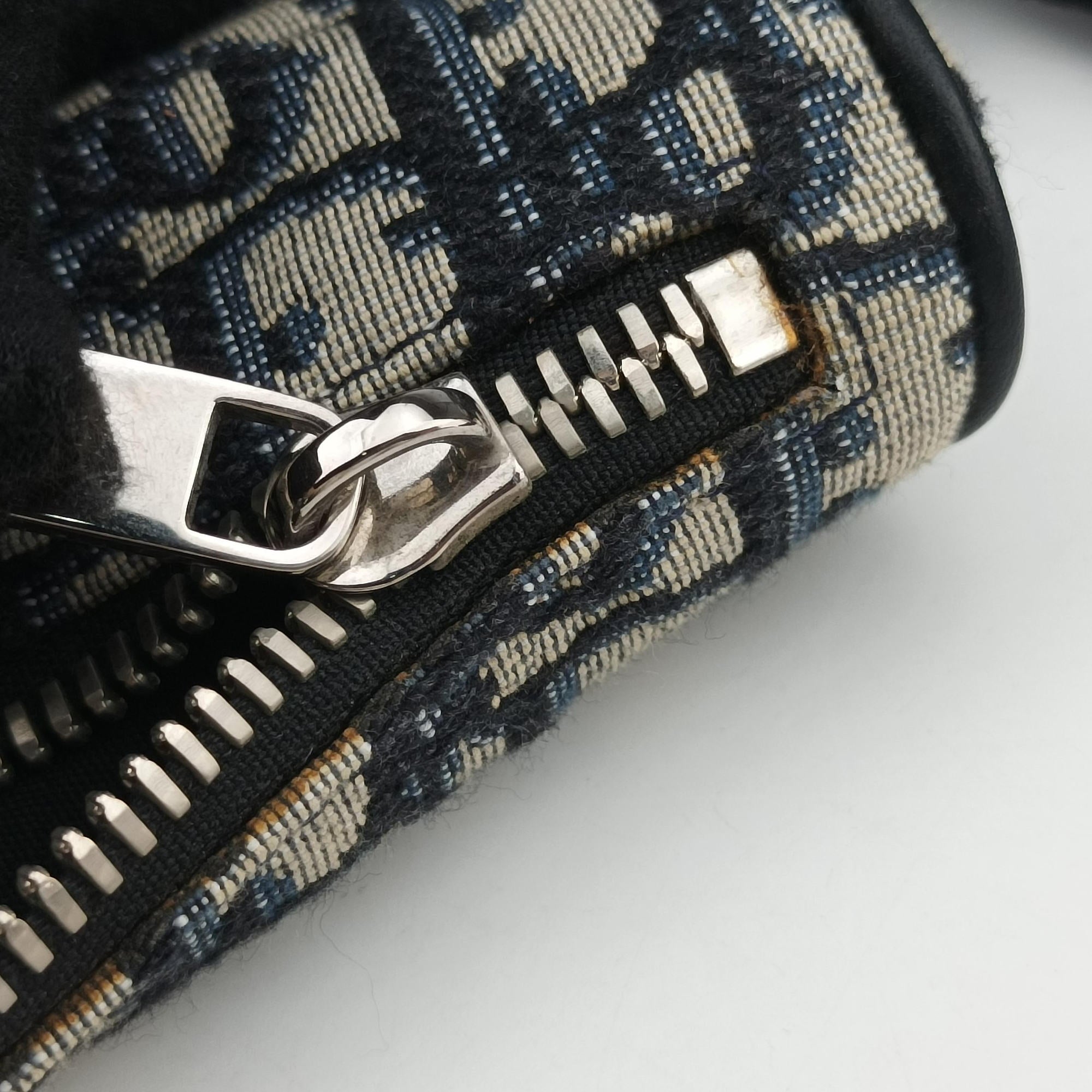 Saddlebags Gray×Navy Jacquard×Leather 19-BO-0210 IC Chipサドルバッグ グレー×ネイビー ジャガード×レザー 19-BO-0210 ICチップ