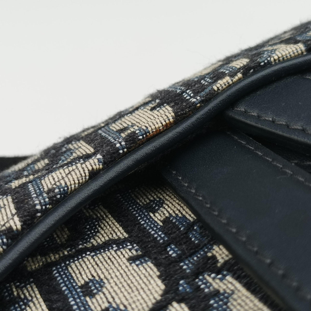 Saddle Navy×grey Jacquard × Leather 05-RU-0169 IC Chipサドル ネイビー×グレー ジャガード×レザー 05-RU-0169 ICチップ