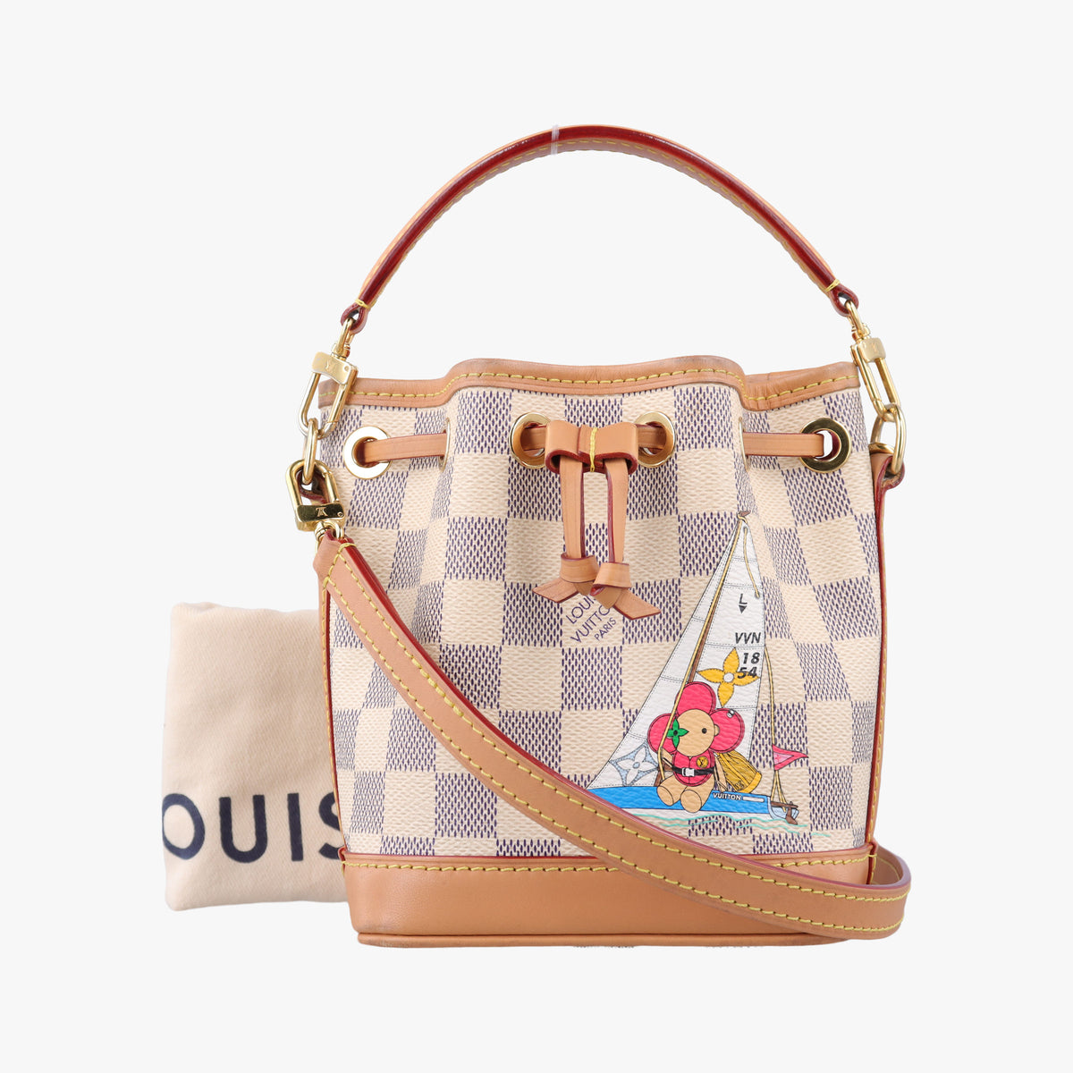 Vivienne Nano Noe AZUR Damier Canvas N40511 IC Chipヴィヴィエンヌ ナノ ノエ アズール PVCコーティングキャンバス N40511 ICチップ