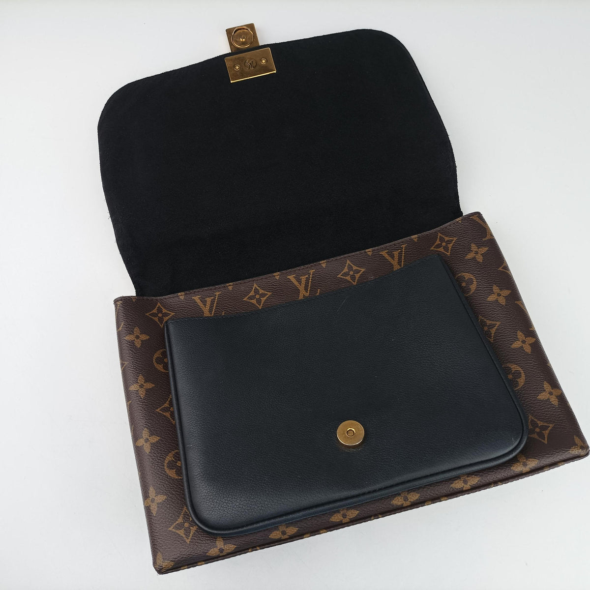 MARIGNAN brown×black Monogram Canvas×calf leather M44259 AR4147 IC Chipマリニャン モノグラム/ブラウン×ブラック モノグラムキャンバス×カーフレザー M44259 AR4147 ICチップ