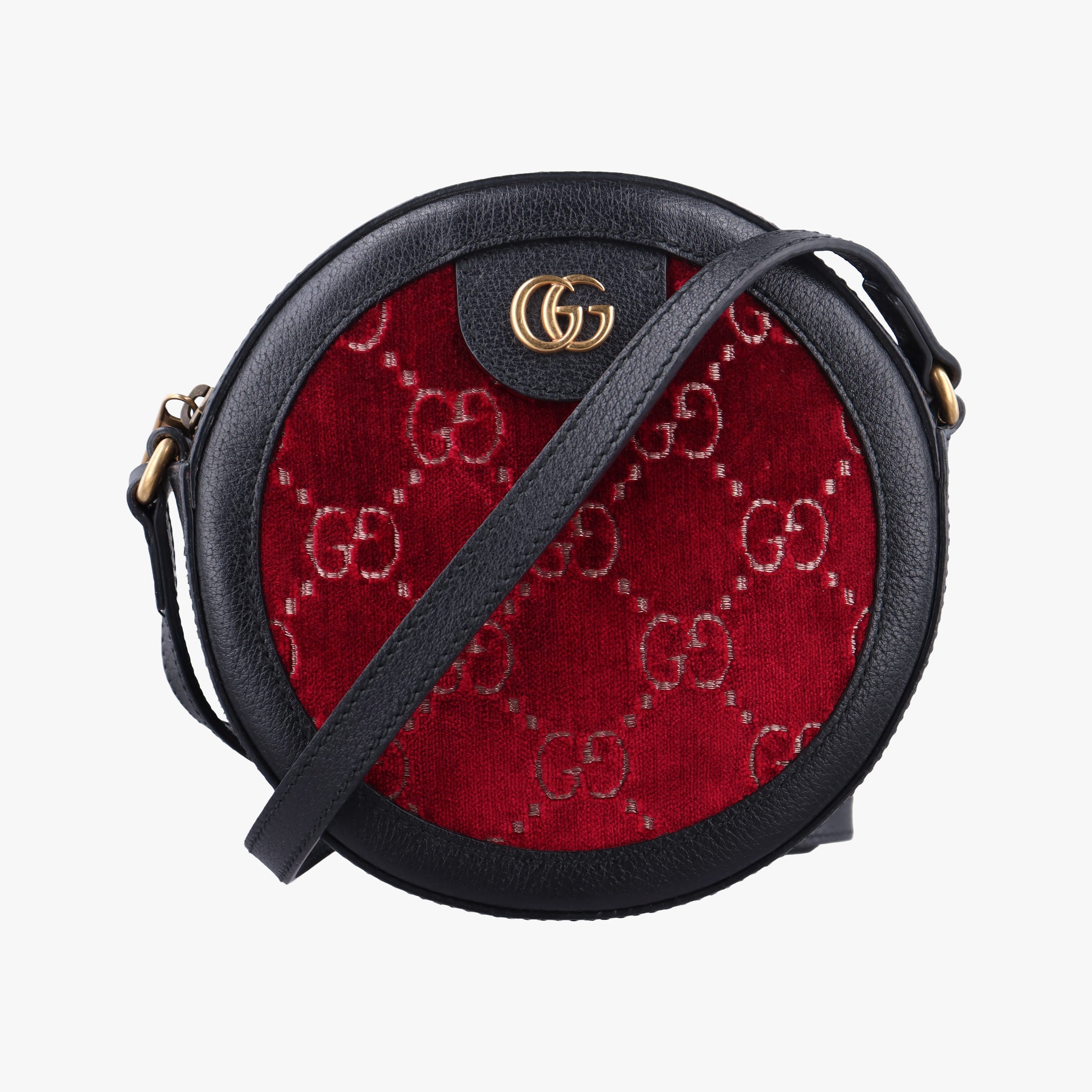 Ophidia Red×black Velour×leather 574978 F028750126オフィディア レッド×ブラック ベロア×レザー 574978 F028750126