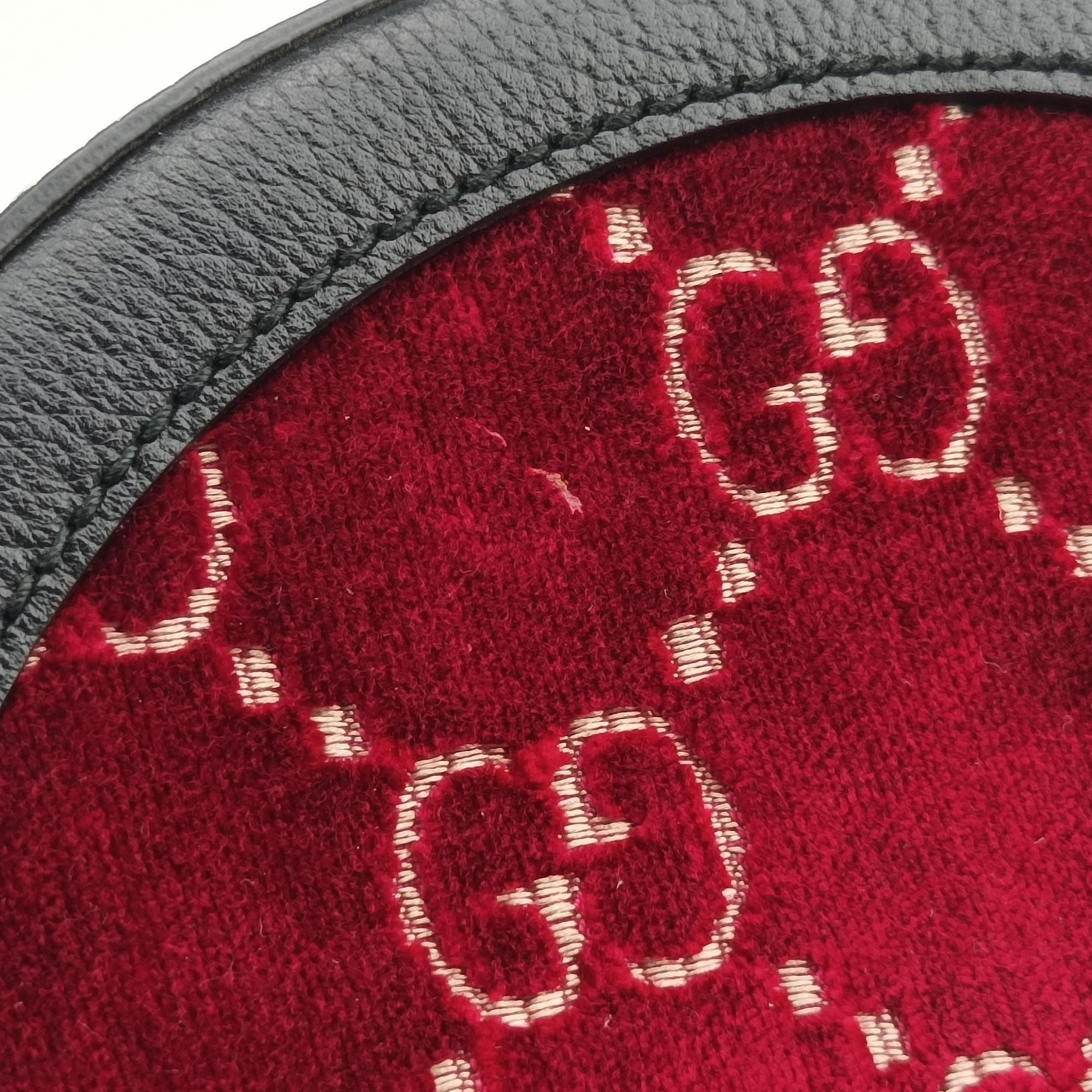 Ophidia Red×black Velour×leather 574978 F028750126オフィディア レッド×ブラック ベロア×レザー 574978 F028750126