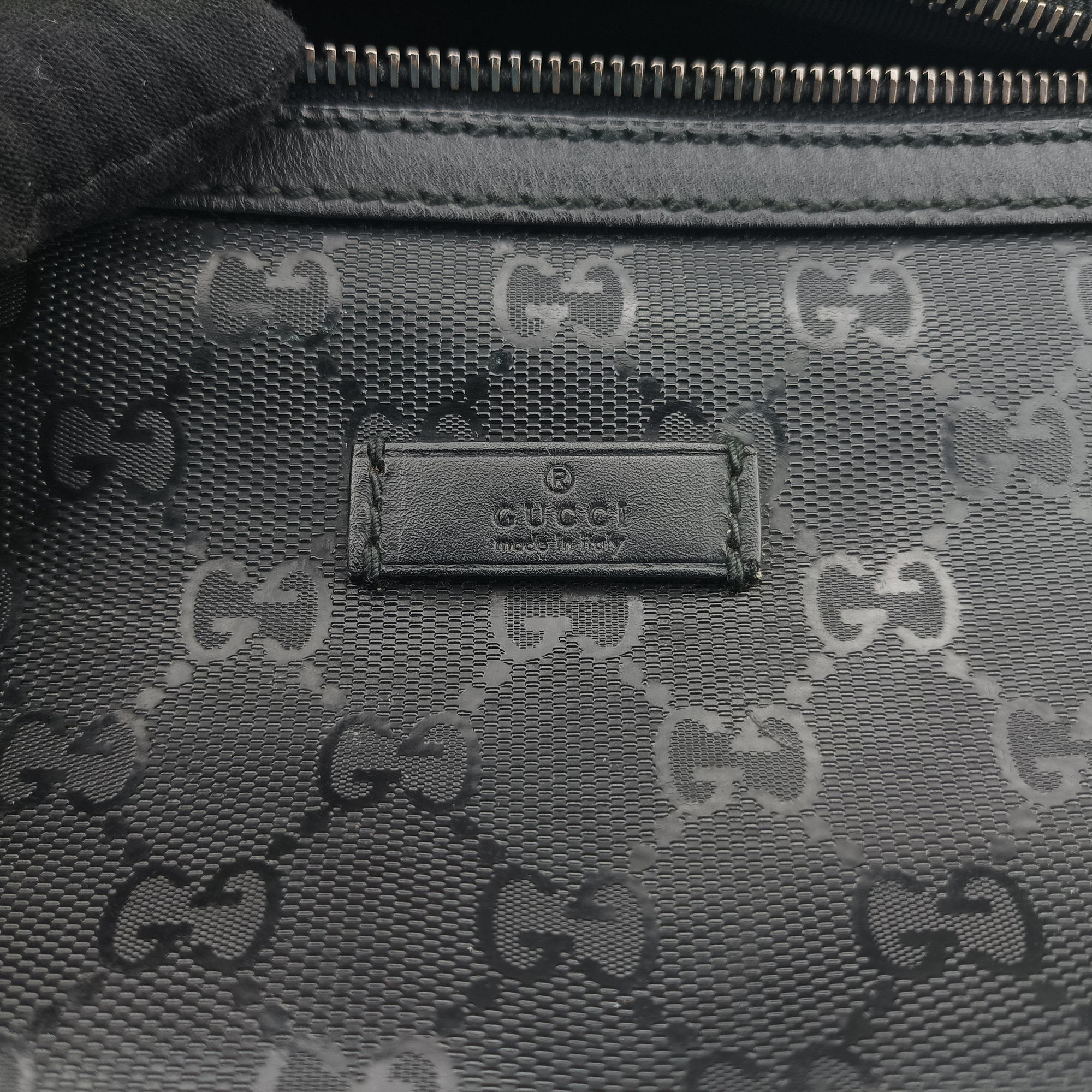 Pre-owned Gucci GG Supreme Black PVC coated canvas 233269 bum bag/waist bag | stylenewstar