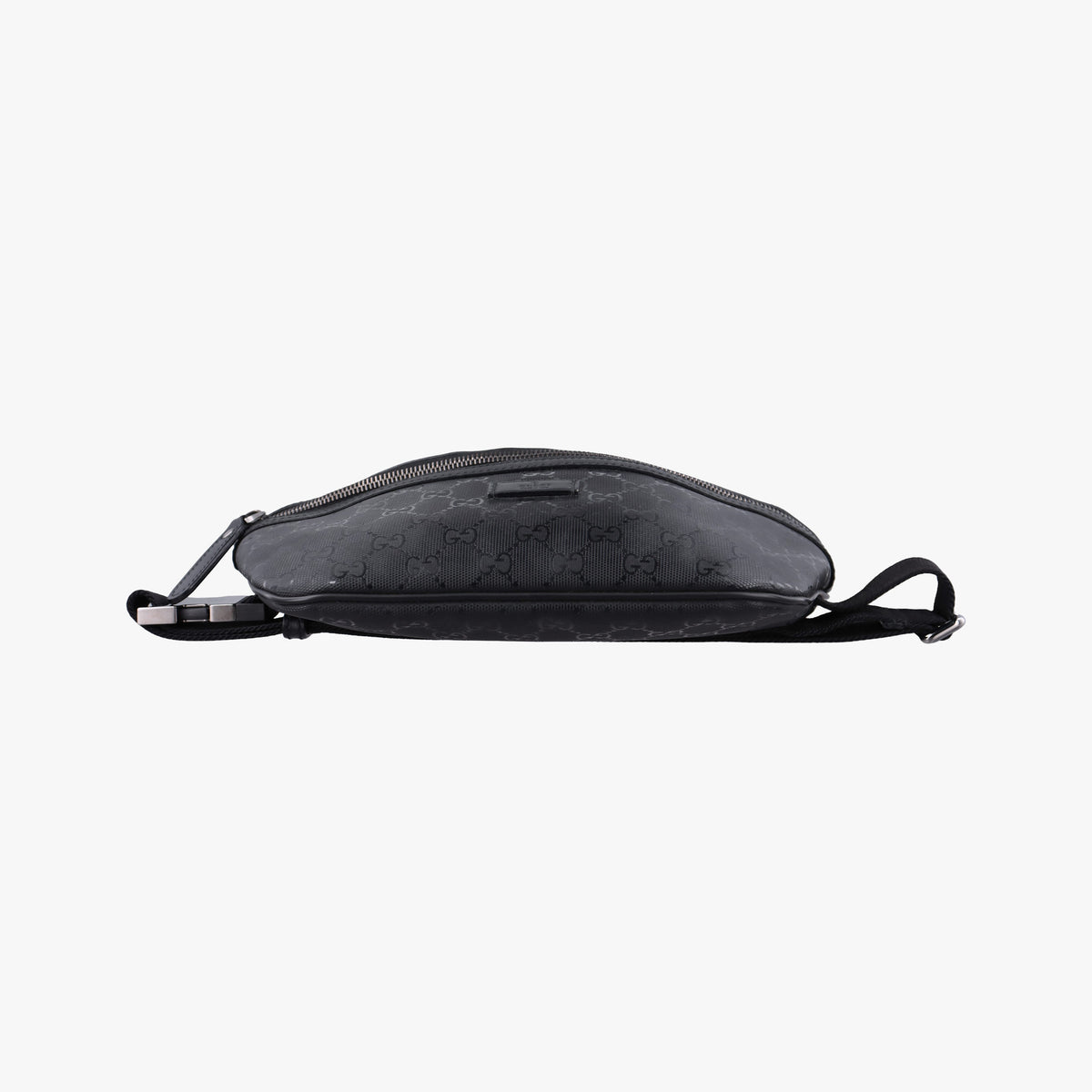Pre-owned Gucci GG Supreme Black PVC coated canvas 233269 bum bag/waist bag | stylenewstar