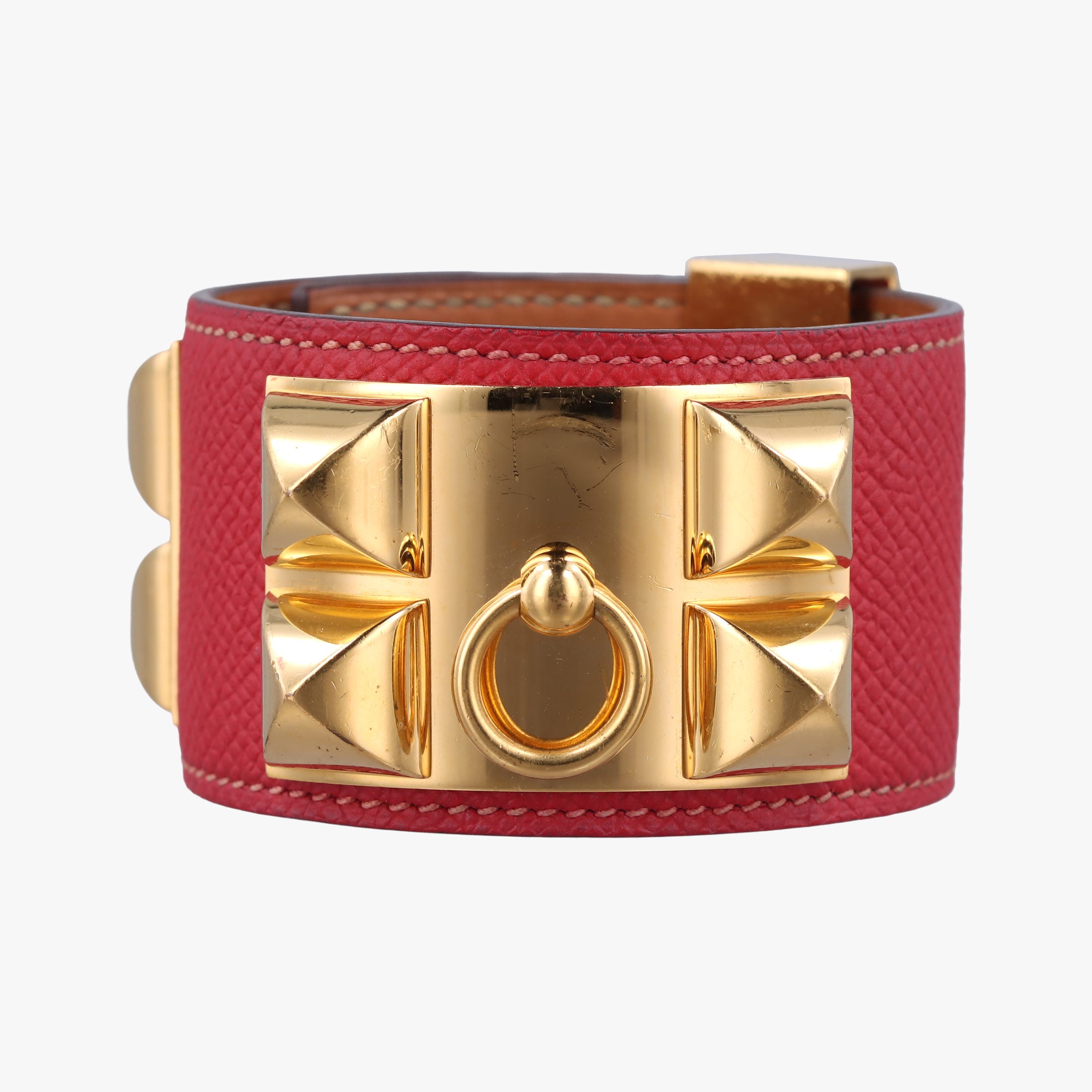 Collier de chien Red×golden Leather × GP S ▢R SIコリエ ド シアン レッド×ゴールド レザー×GP S ▢R SI