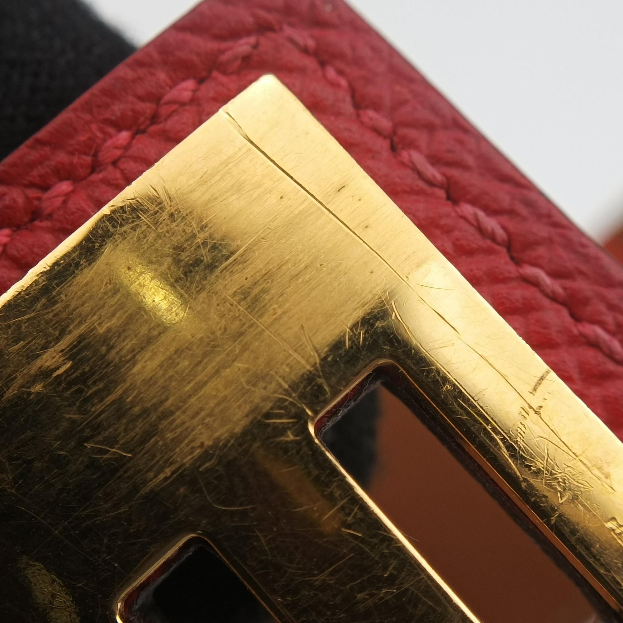 Collier de chien Red×golden Leather × GP S ▢R SIコリエ ド シアン レッド×ゴールド レザー×GP S ▢R SI